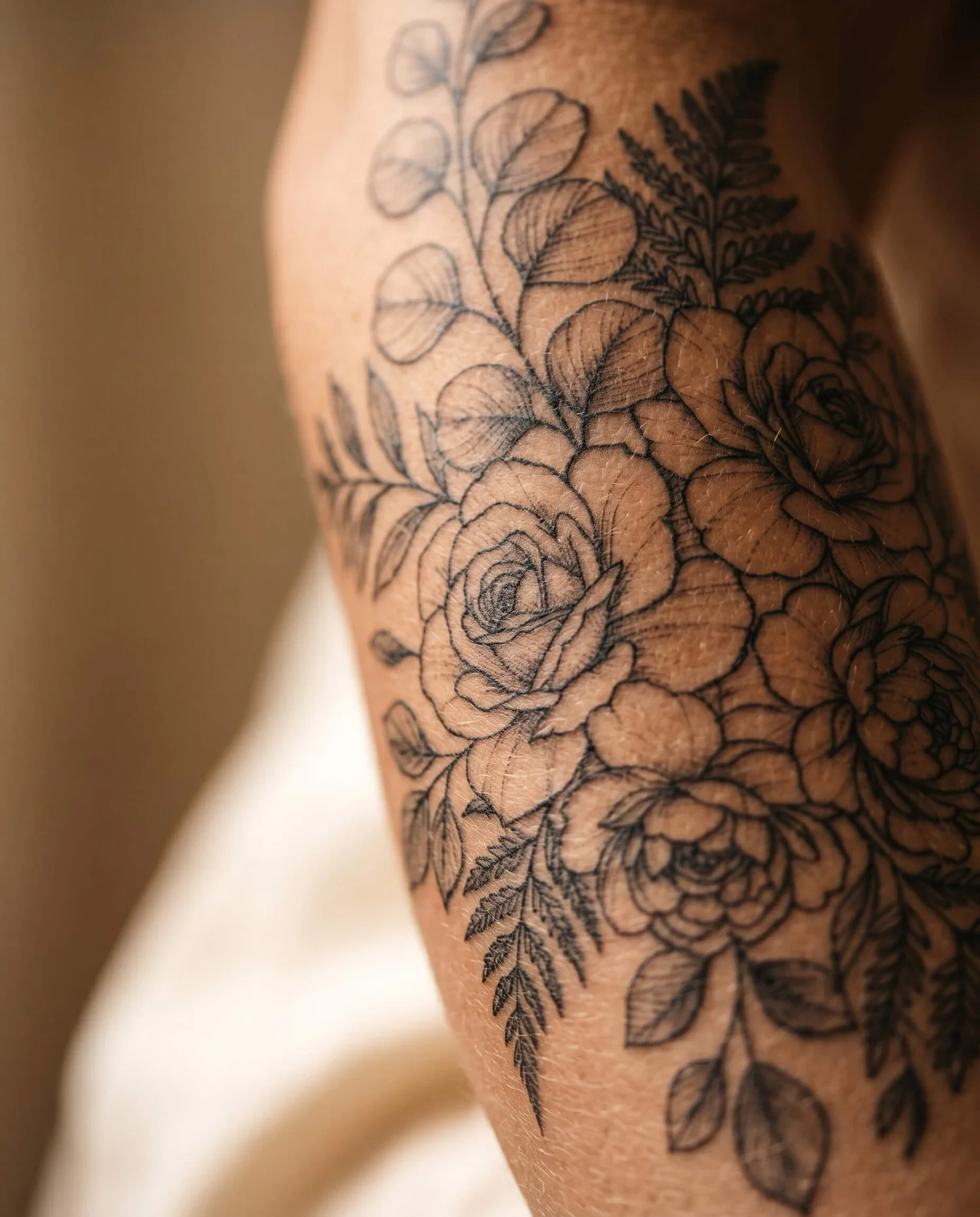 Macro d'un tatouage sous la peau illustrant le pigment ciblé lors d'un détatouage au laser