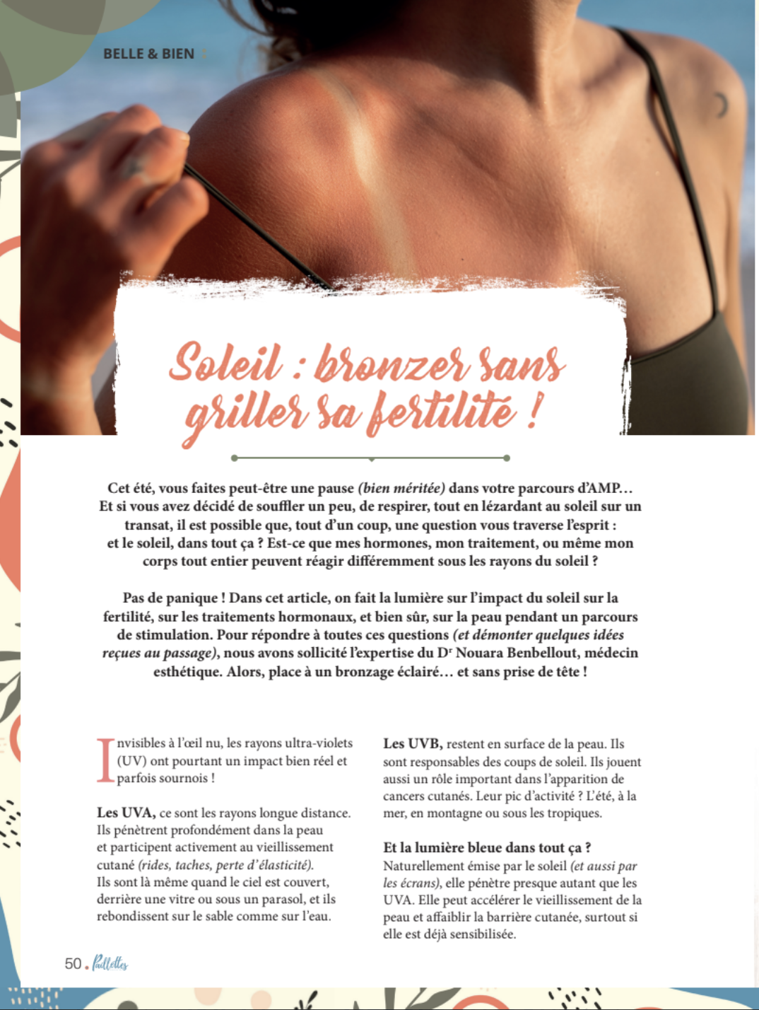 Couverture Paillettes Magazine — Hors série estival · Dr. Nouara Benbellout
