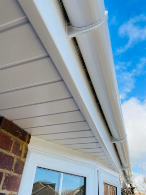 White Fascia, Soffit and Guttering