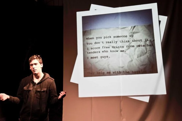 Tom Banks performing at Platform Youth Theatre (reproduced with permission of ABC)