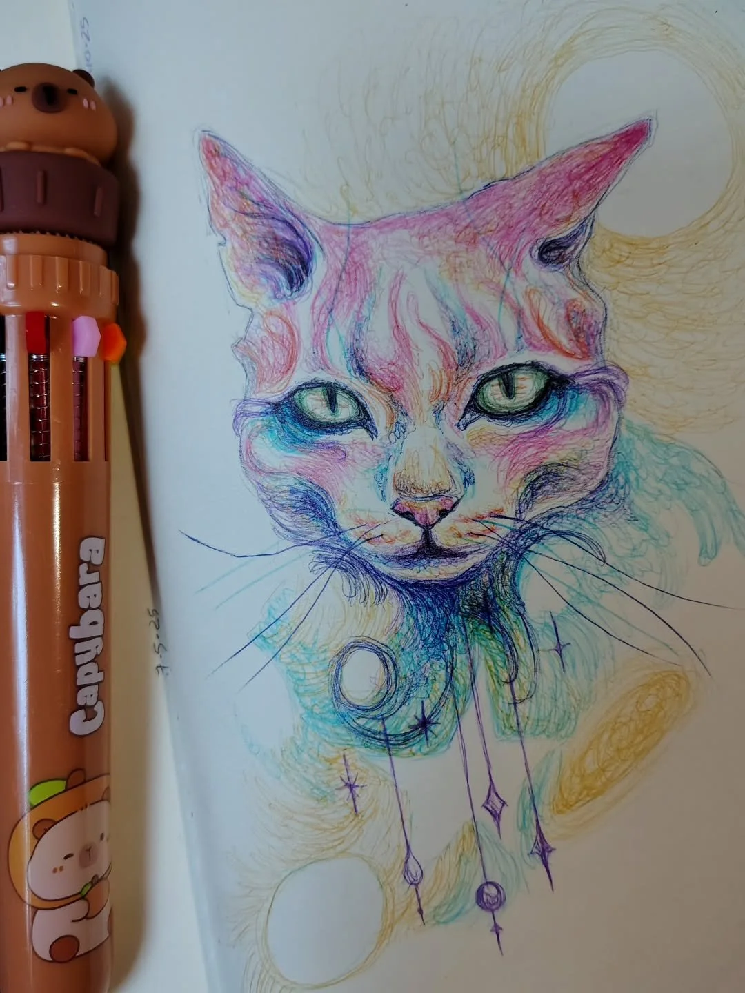 If you are a very long time follower you may remember the times when all my drawings were done with ballpoint pen.
❤️
A few days ago I was doomscrolling as one does, and I stumbled on an artist here on IG who draws amazing things with this kiddos rai