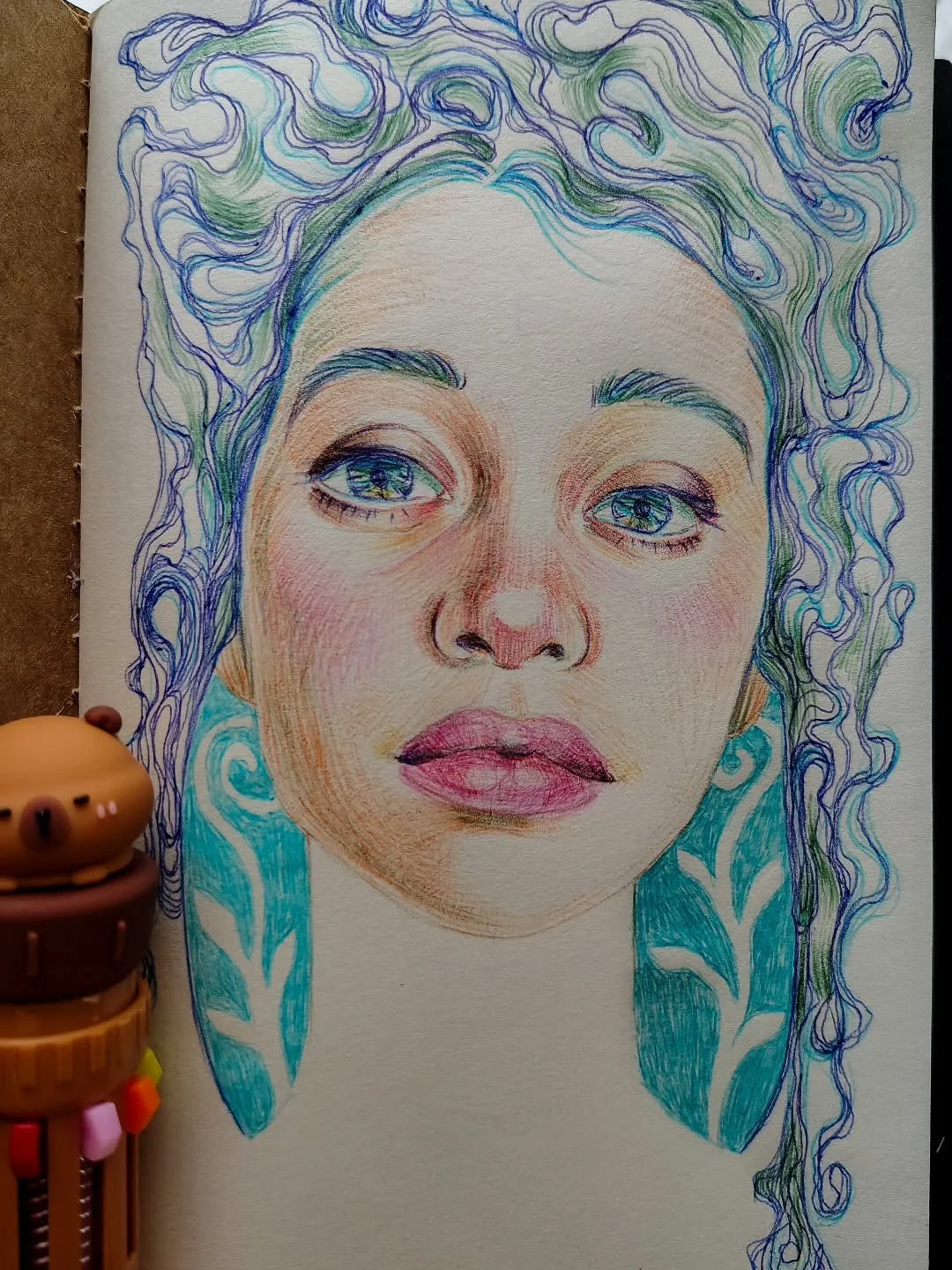 Quiet time for the nervous system. With the humble rainbow ballpoint pen
💗

#art #artistsoninstagram #ballpointpenart #ballpointpendrawing #portrait #drawing