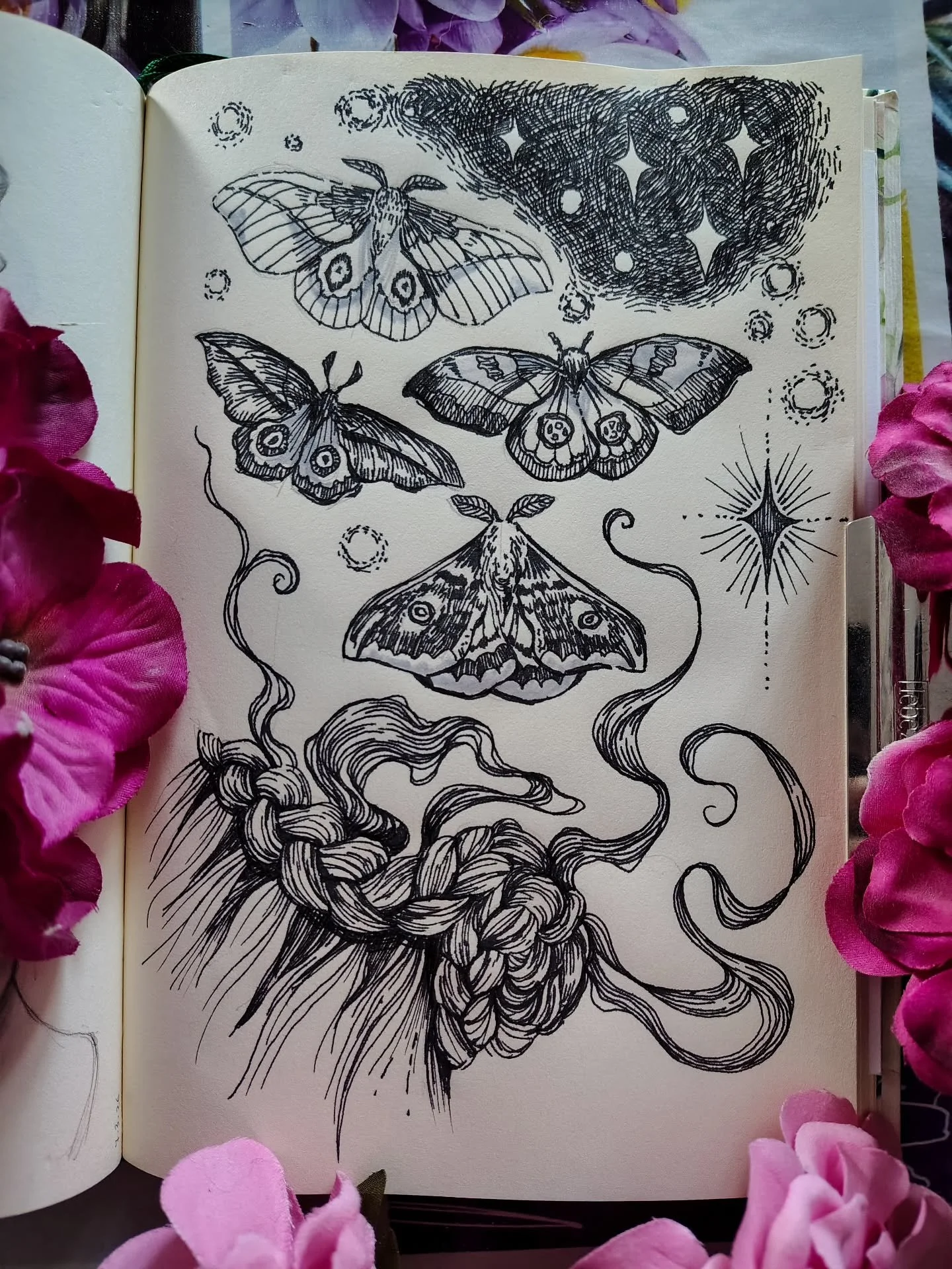 Some of the things I like. Moths, hair, stars