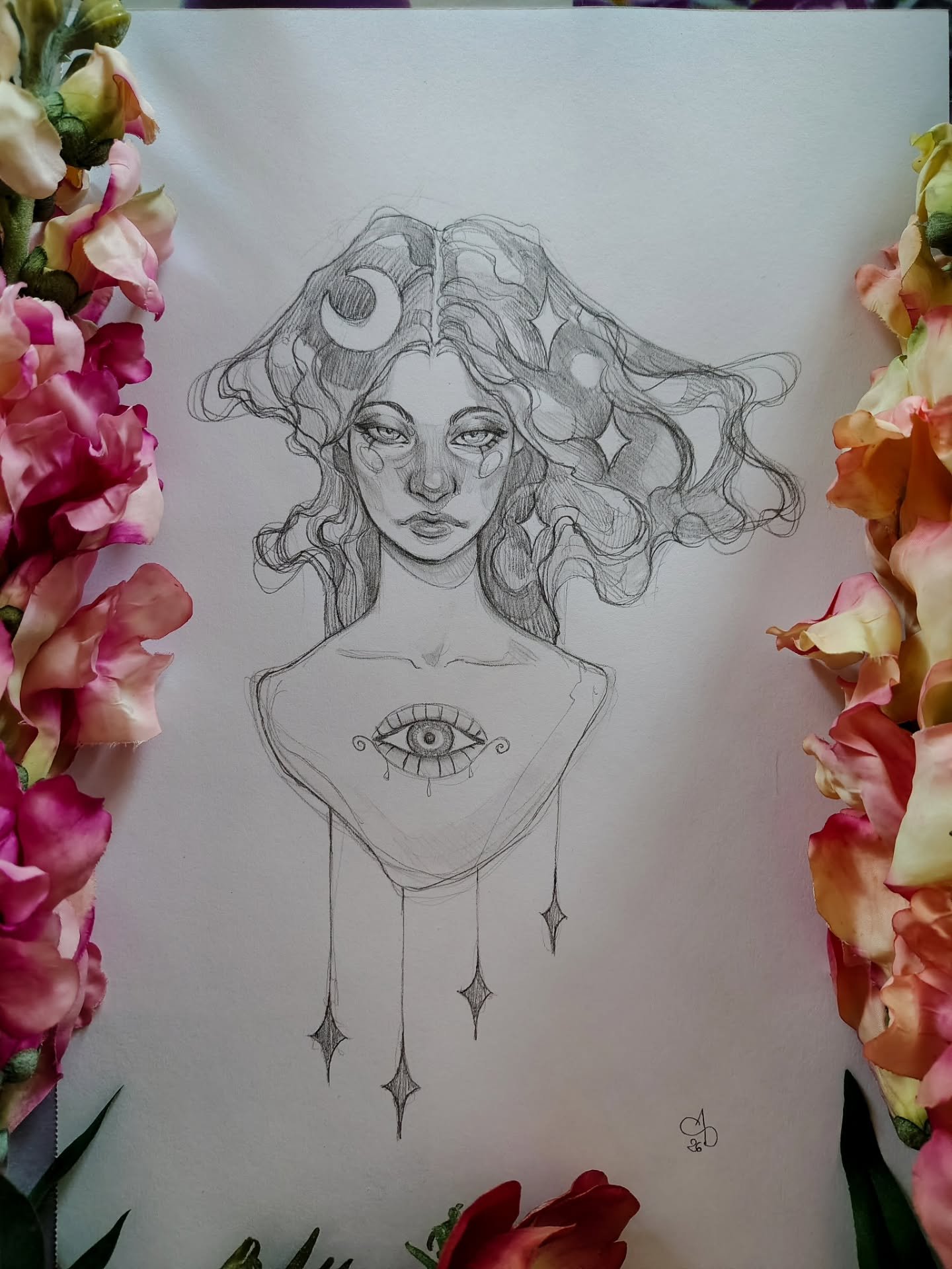 I don't really do this often, because I tend to draw in my sketchbooks and keep them all for myself.
This happened on a bigger sheet of paper.
So...anyone wants to adopt some original art?
Pencil on paper, A4 size, yours for 35&euro; which includes s