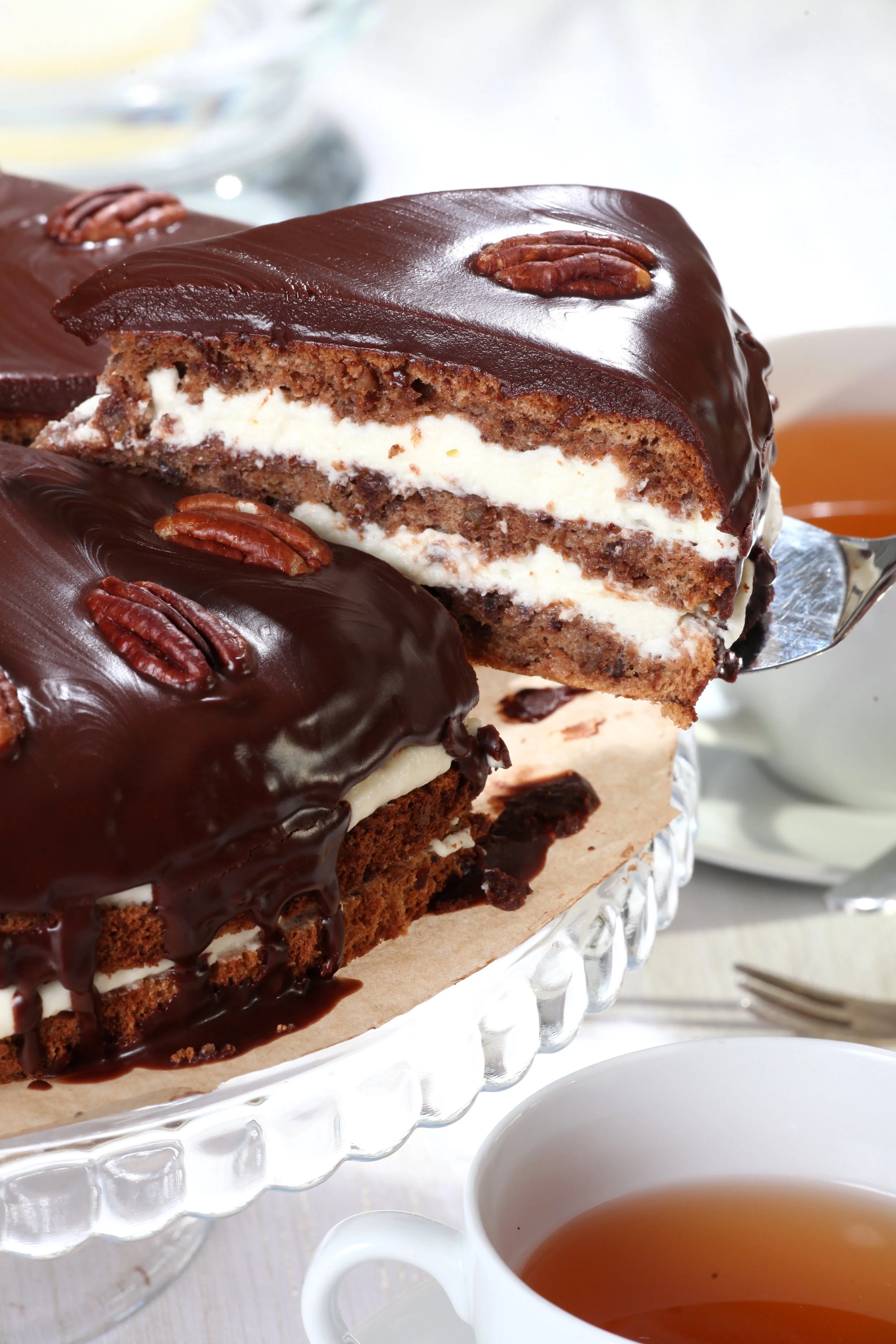 Šokolādes un pekanriekstu torte