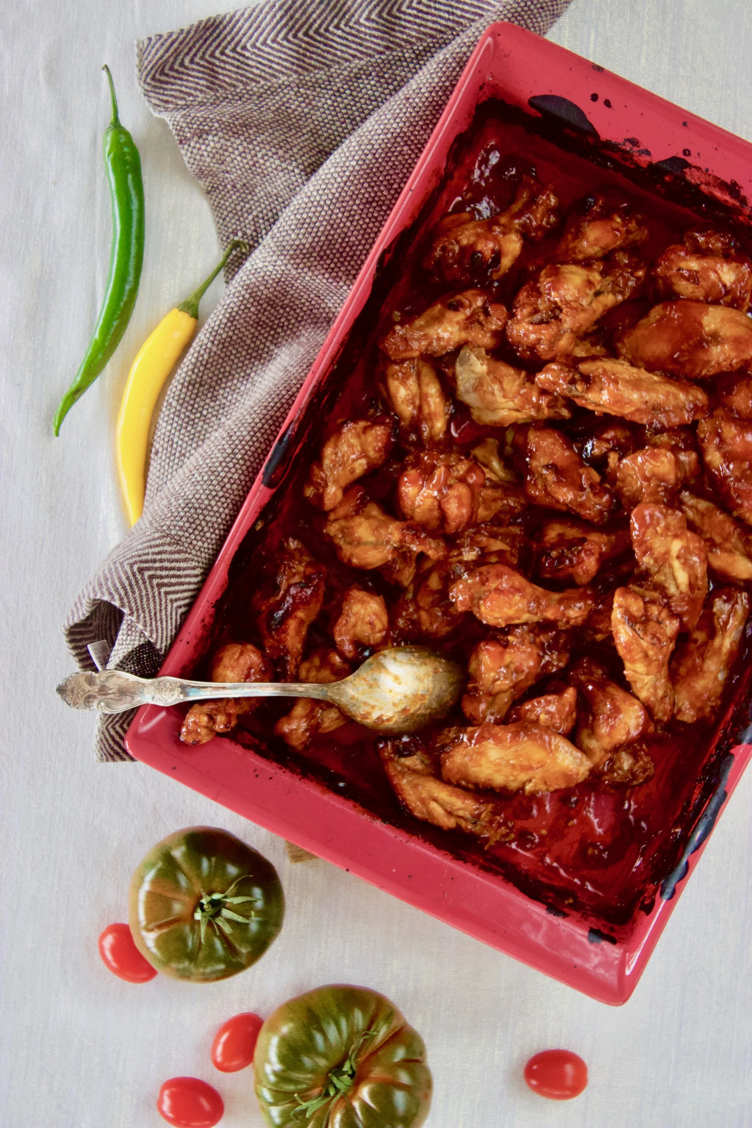 Chicken wings in bbq sauce