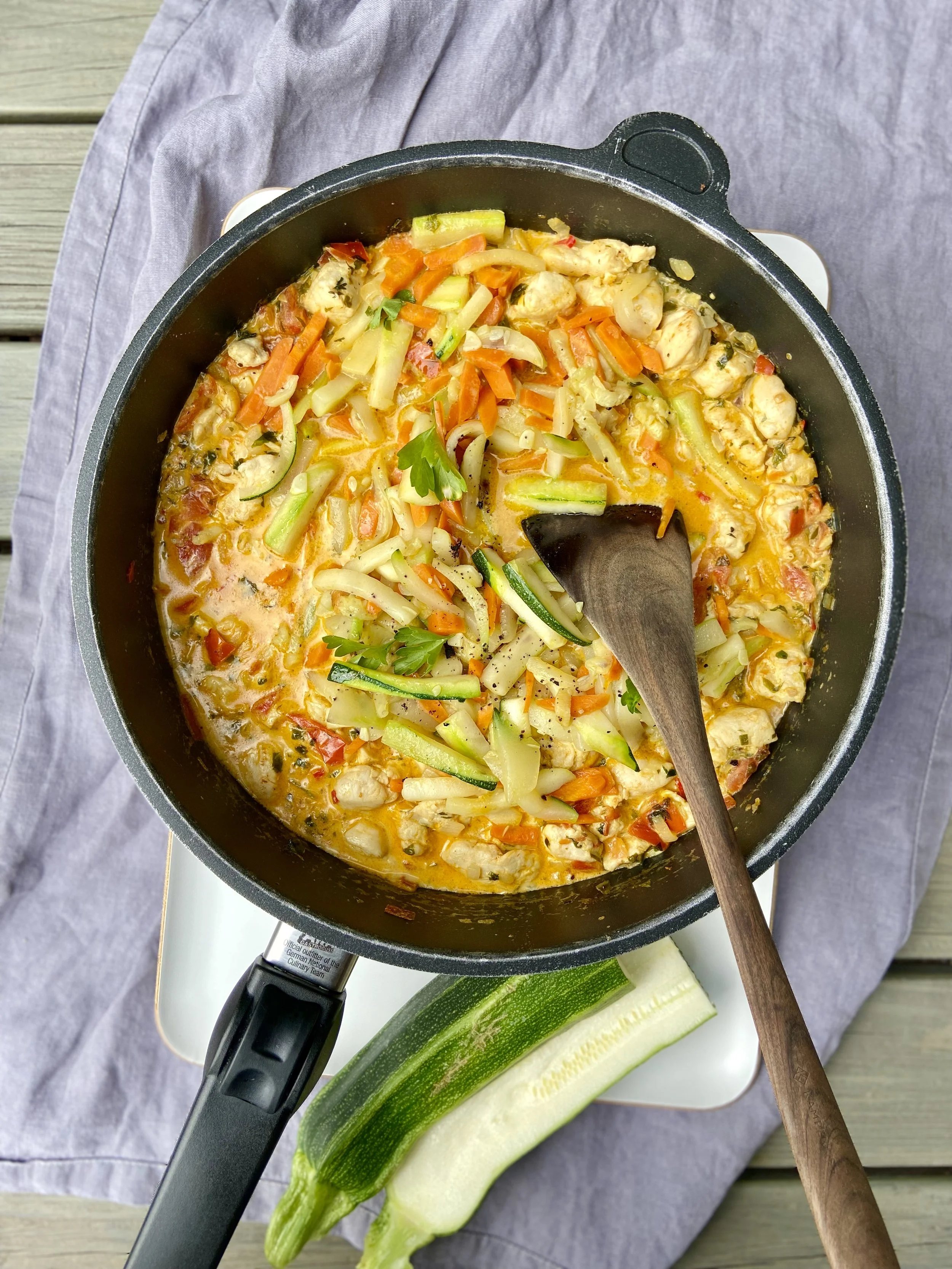 Vista ar kabaci kokospienā