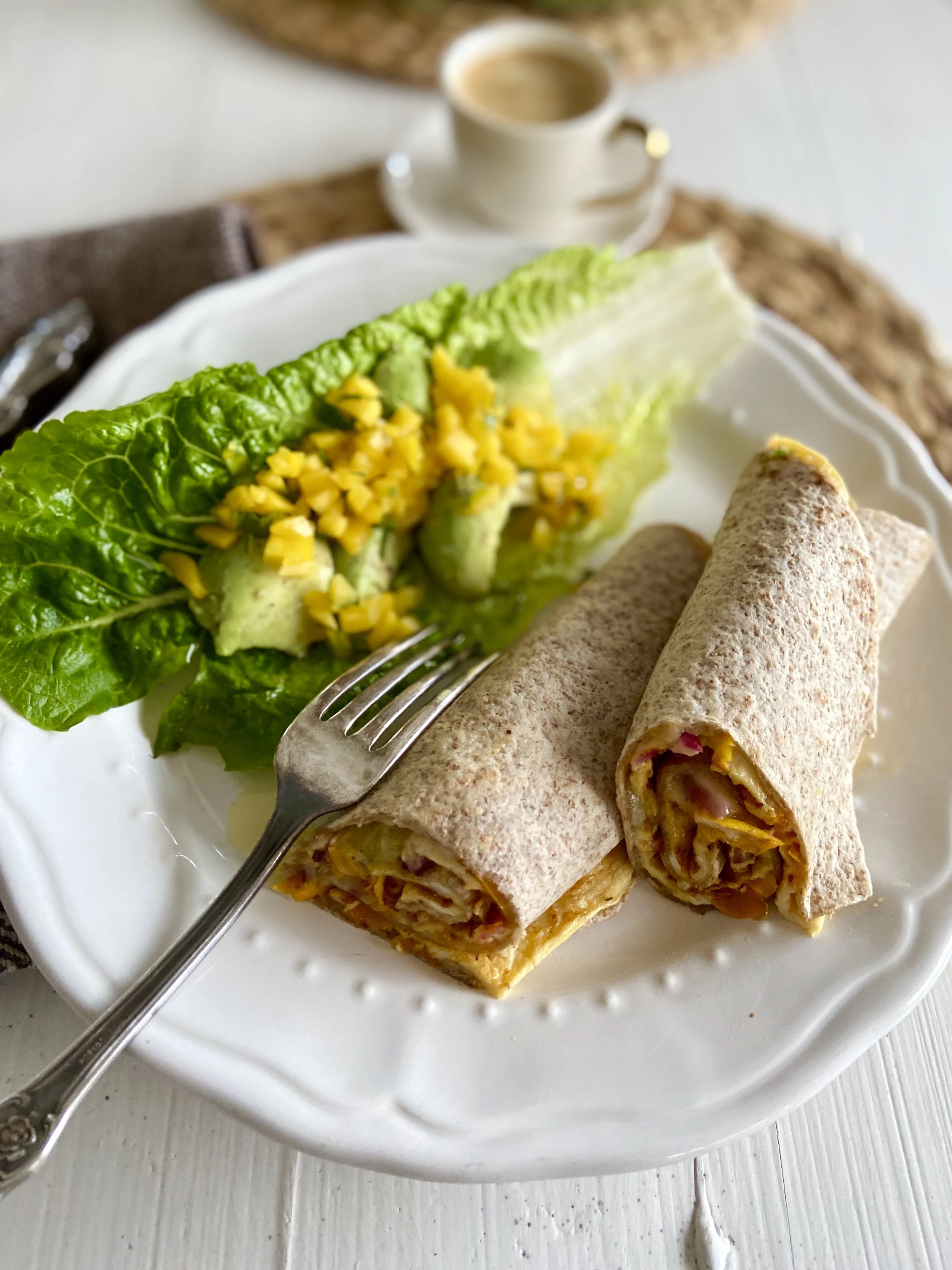 Pildītā tortiljas omlete- 4.nedēļa