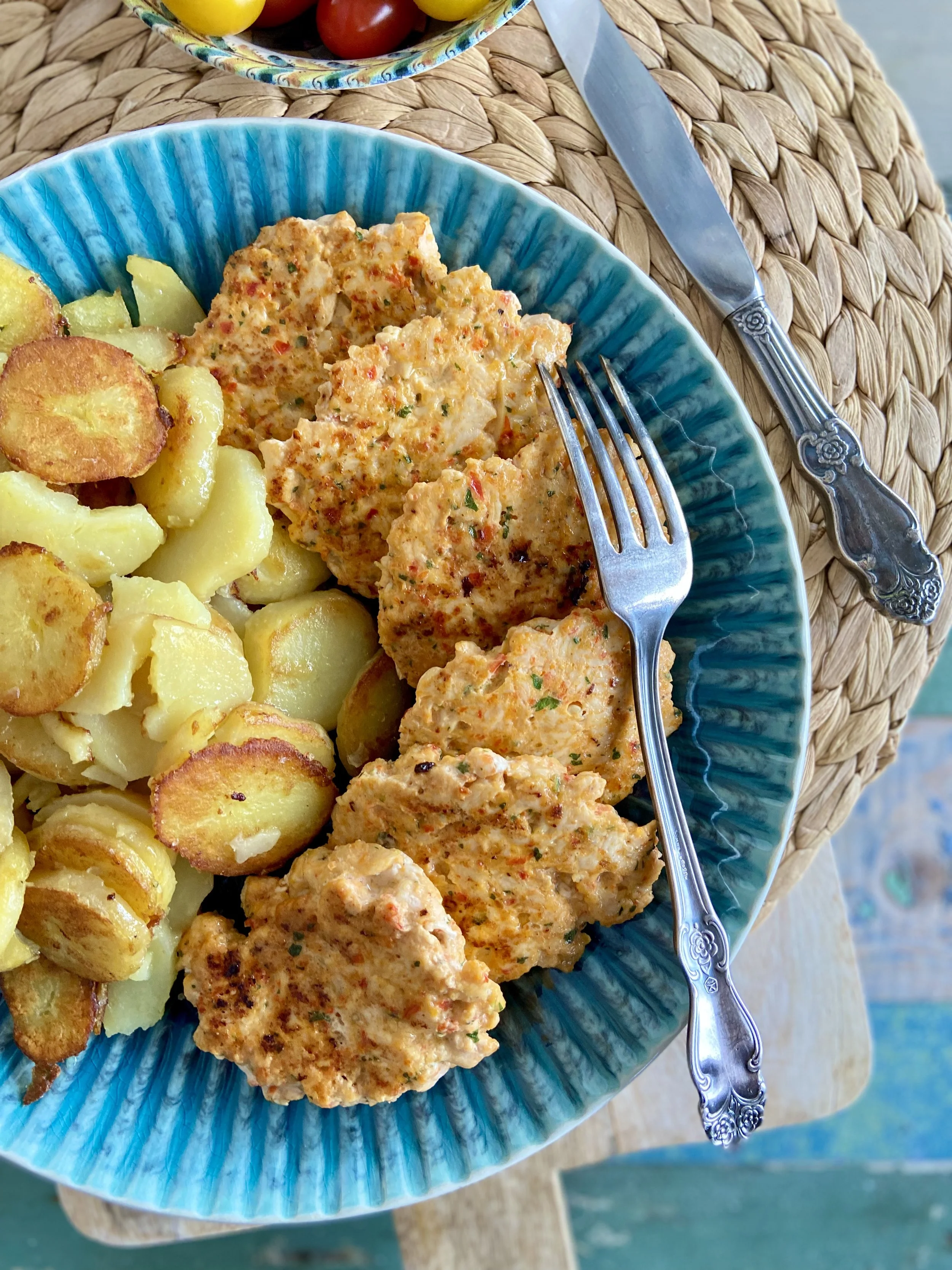 Kapātas vistas gaļas kotletes