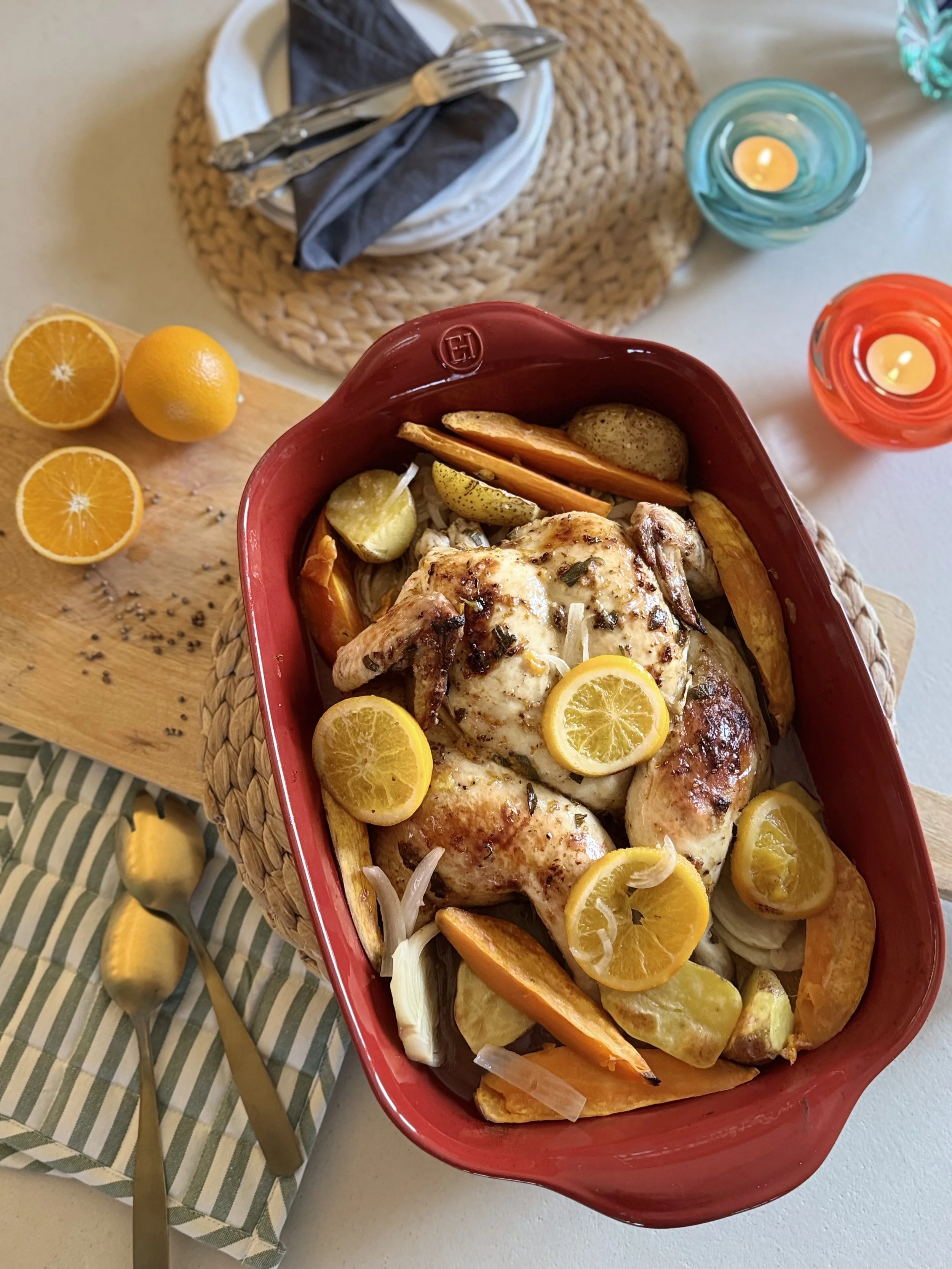 Marokāņu vista apelsīnu mērcē