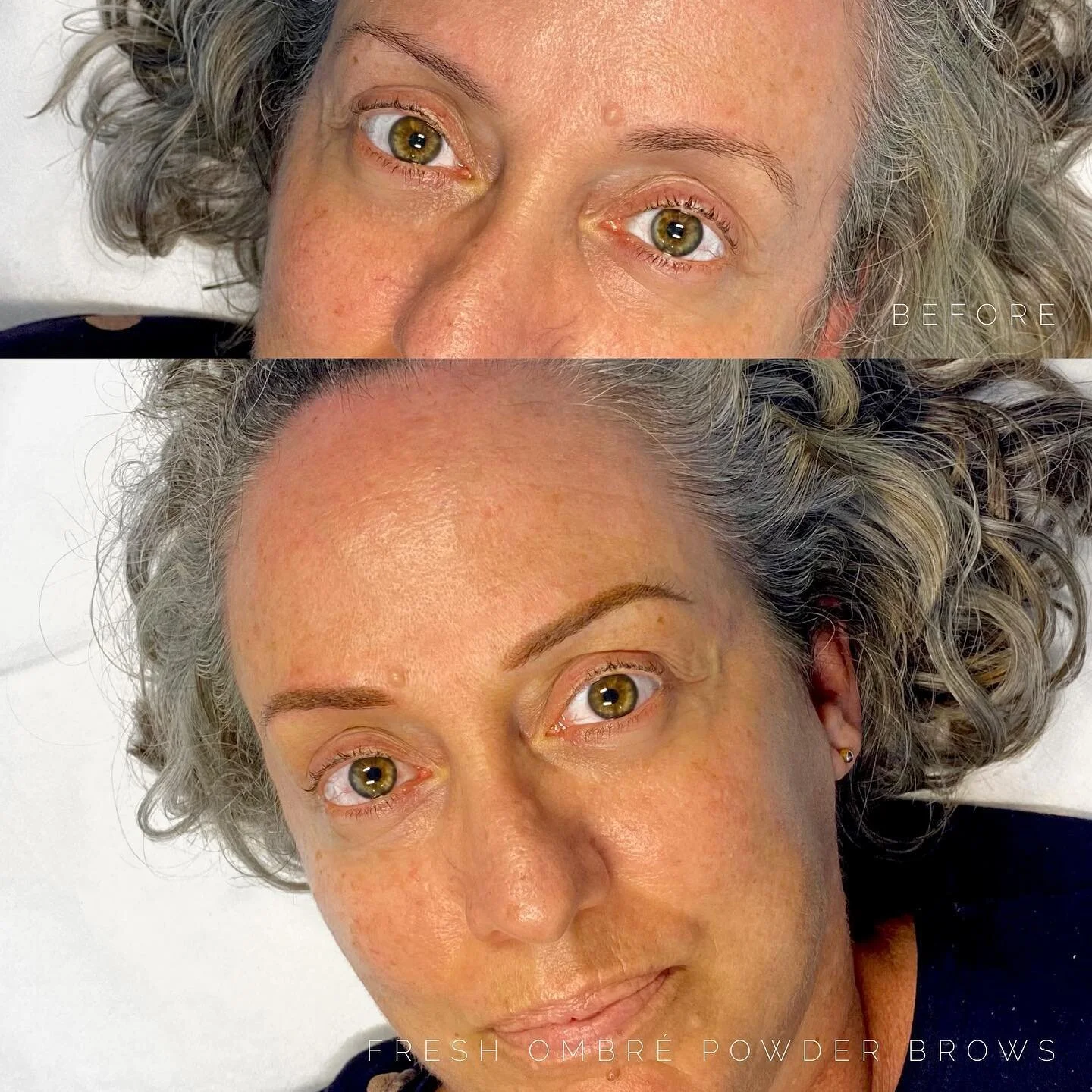 These were so fun! A tiny symmetry tweak with a subtle, defining enhancement, frames these brown eyes so beautifully. Ombr&eacute; brow tattooing is totally painless with no down time, you can go straight back to work! While you can&rsquo;t go swimming for 10days, you can most certainly wash your hair and your face every day of your healing process 😇