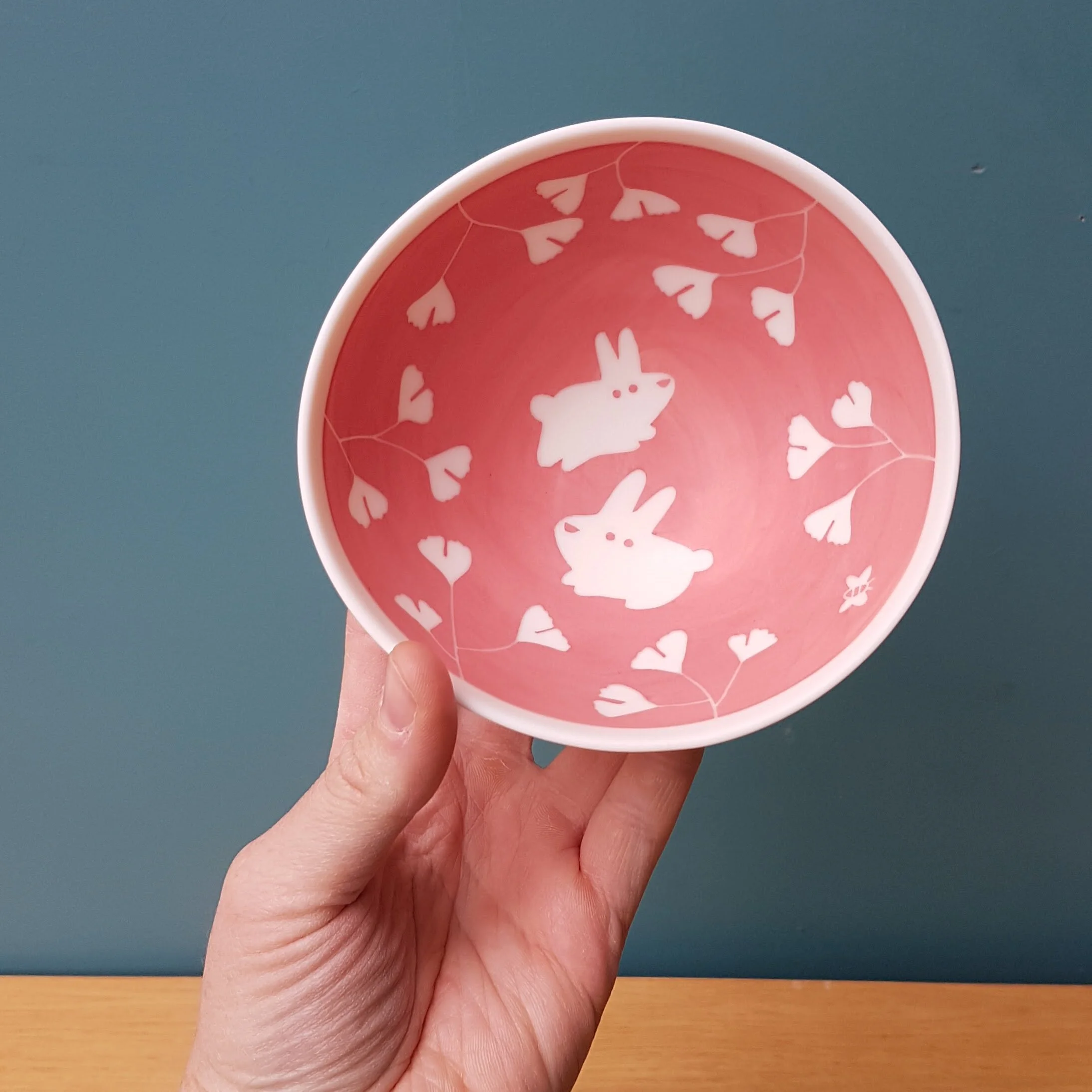 Petit bol porcelaine lapin rose095740.jpg