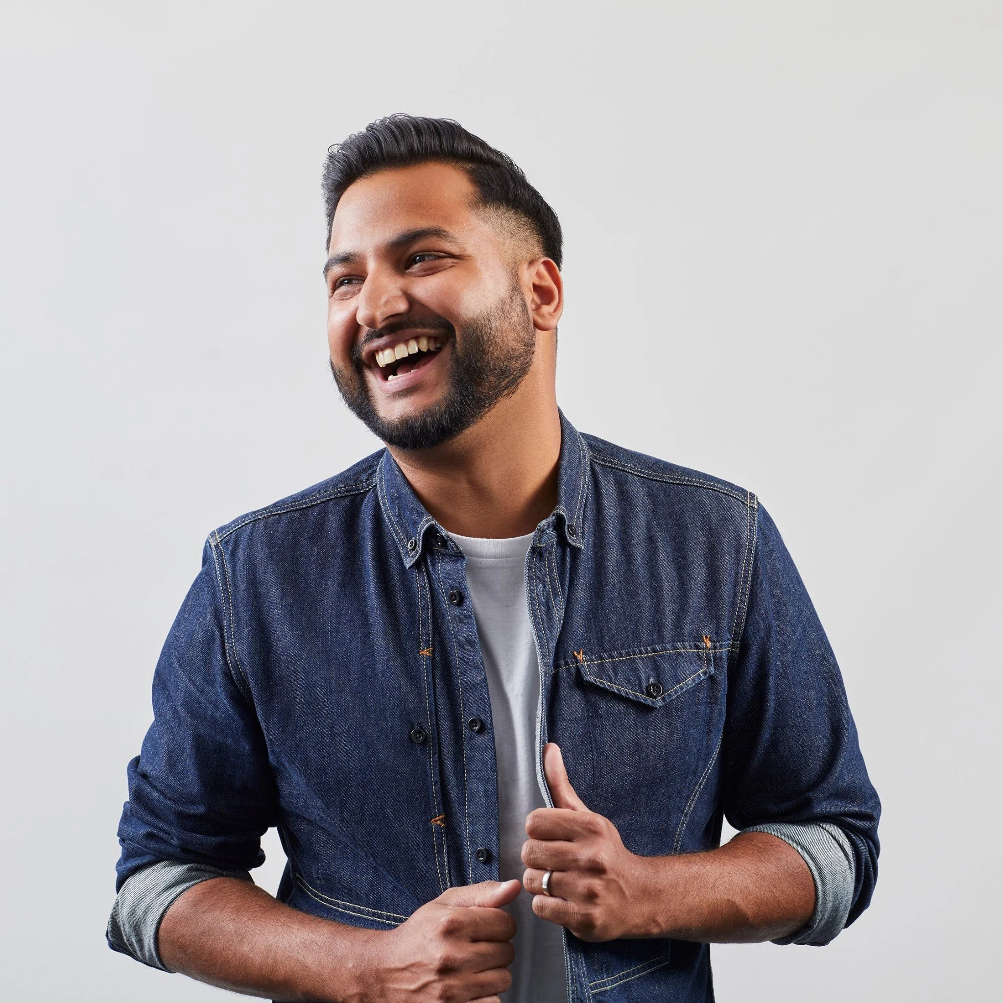 Portrait of Ajay Kumar, a wedding photographer based in West Yorkshire.