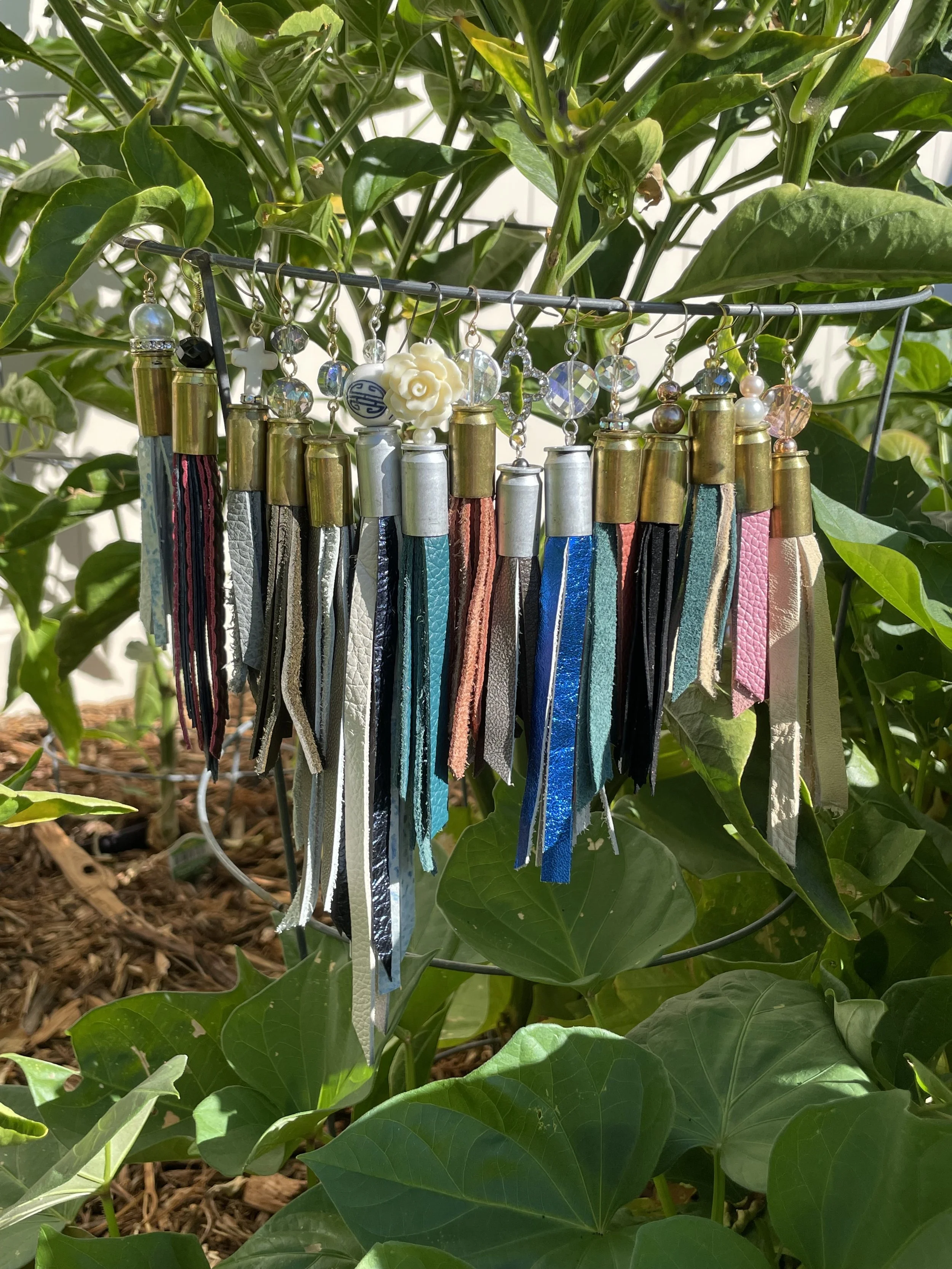 45 Ammo Fringe Earrings