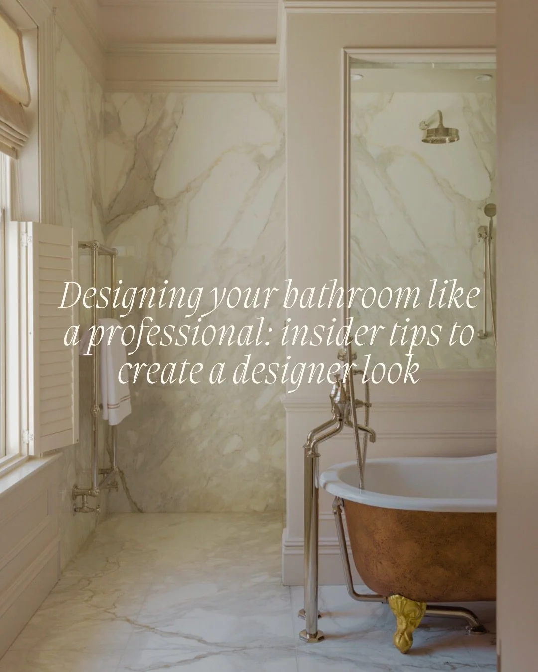 Designing Your Bathroom Like a Professional ✨

I&rsquo;m kicking off a new multi-part series where I share the design principles I use when creating bathrooms for my clients.

Part 1 focuses on the foundations
&bull; A thoughtful layout
&bull; Qualit