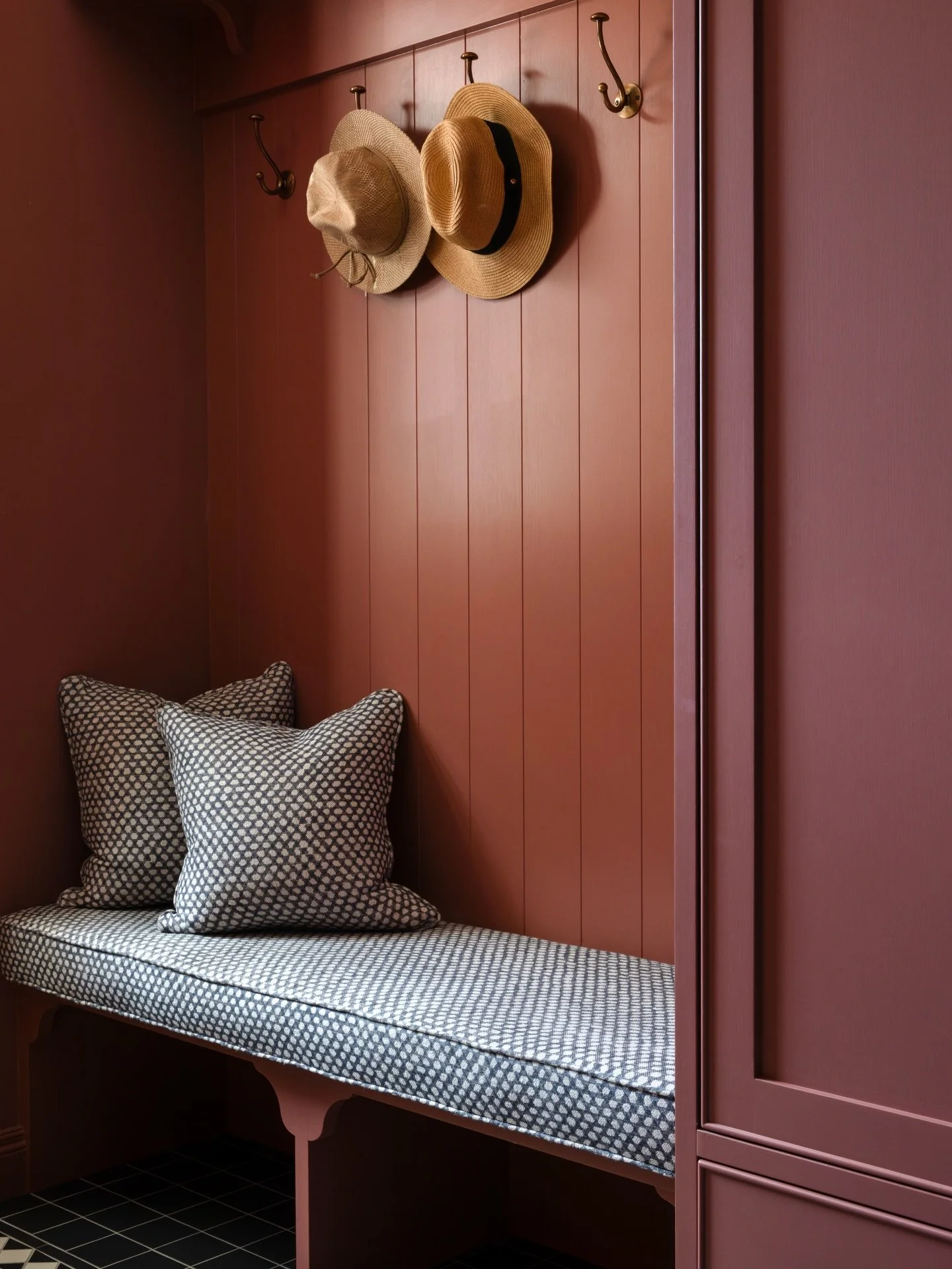 A boot room, but not treated as an afterthought.

We kept everything in one colour and let the joinery do the work. It makes the space feel quieter, more settled.

There&rsquo;s a place to sit, somewhere to hang coats, and flooring that can take a bi