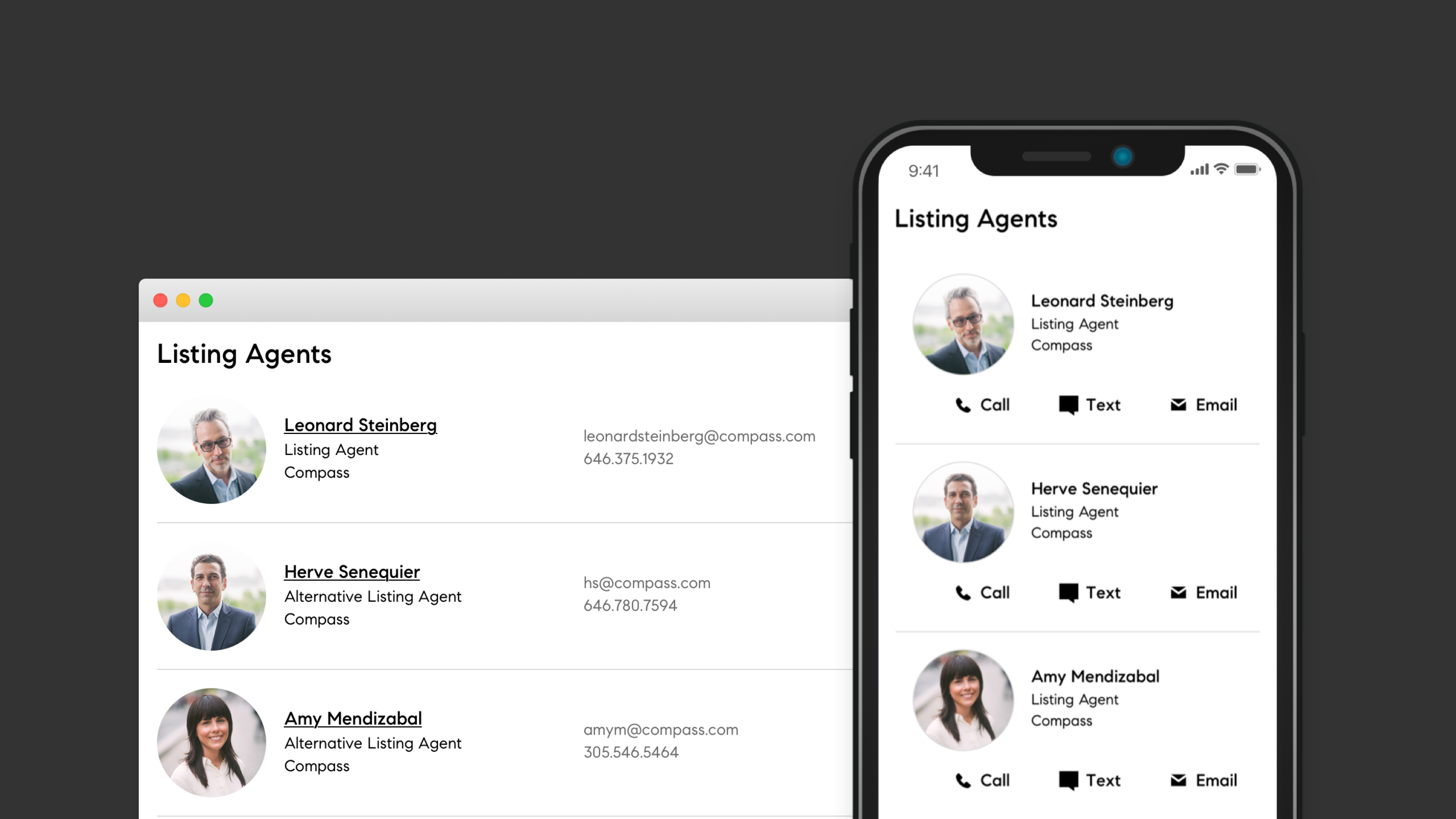 Compass Listing Contacts