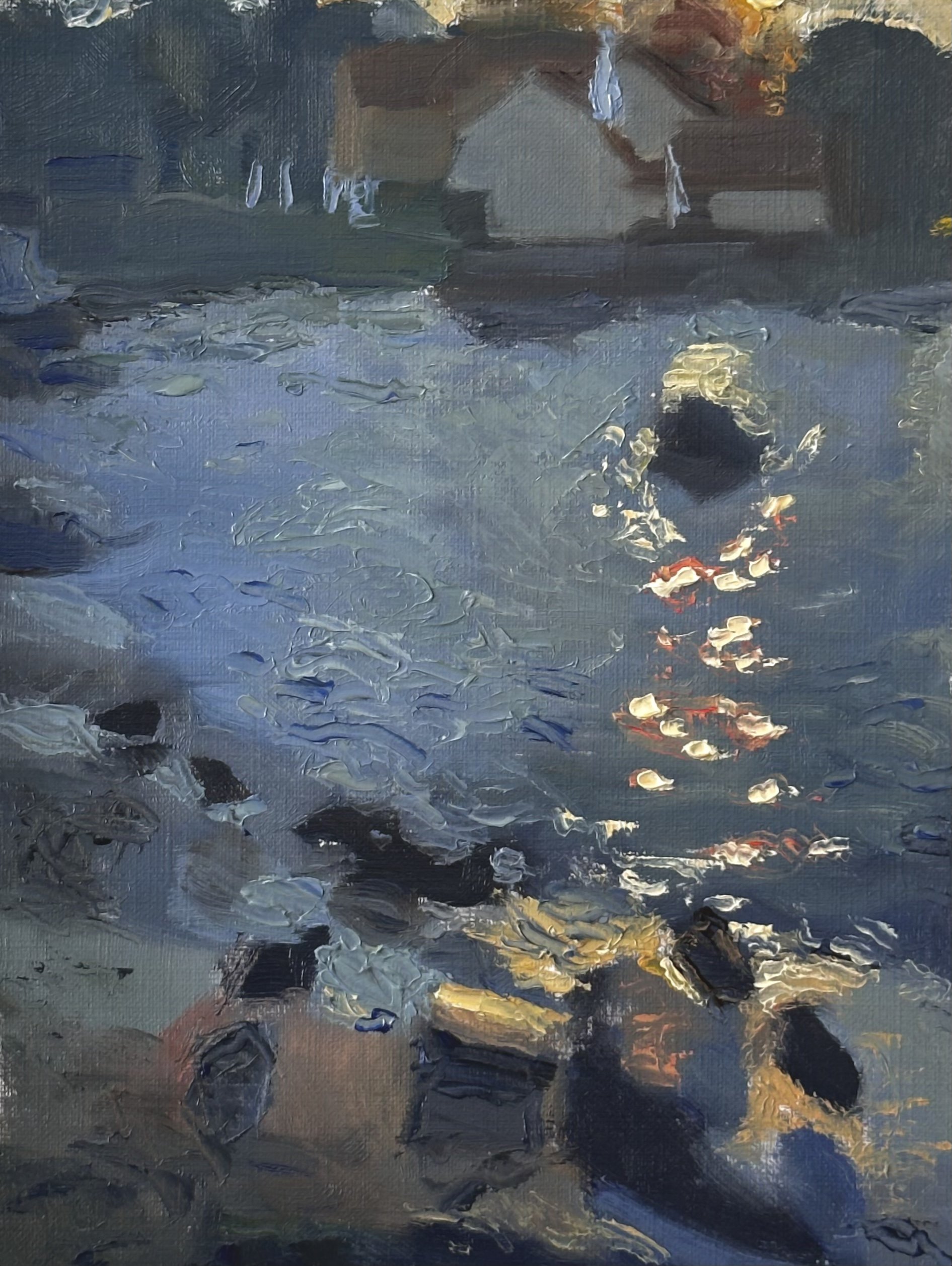 Kvällsdopp vid norrhamnsbadet