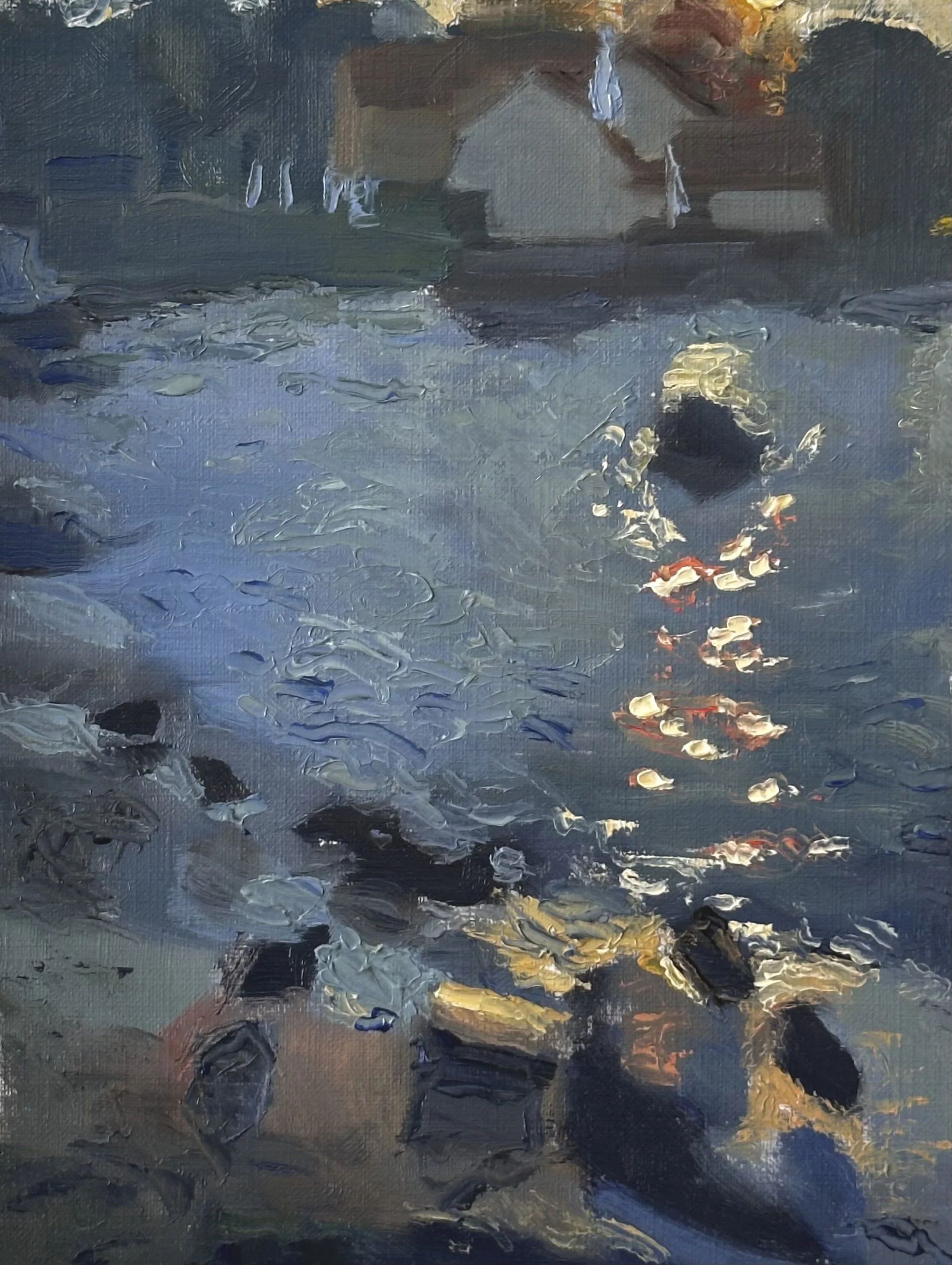 Kvällsdopp vid norrhamnsbadet