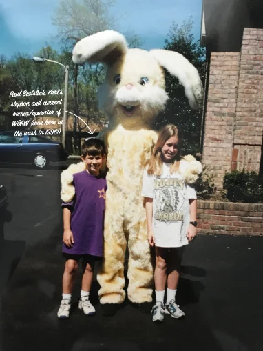 Paul Budslick, Karl’s stepson, at White Bridge Auto Wash on Easter weekend in 1996. Paul purchased the car wash from Karl in 2013 and owns and operates the wash today.