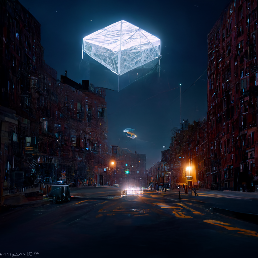 13e301a8-3e60-4b3c-8f91-8307d8bbeb73_EllieMakes_wireframe_of_a_giant_glowing_squished_cube_hovering_above_a_Brooklyn_street_at_midnight_by_Edward_ho.png