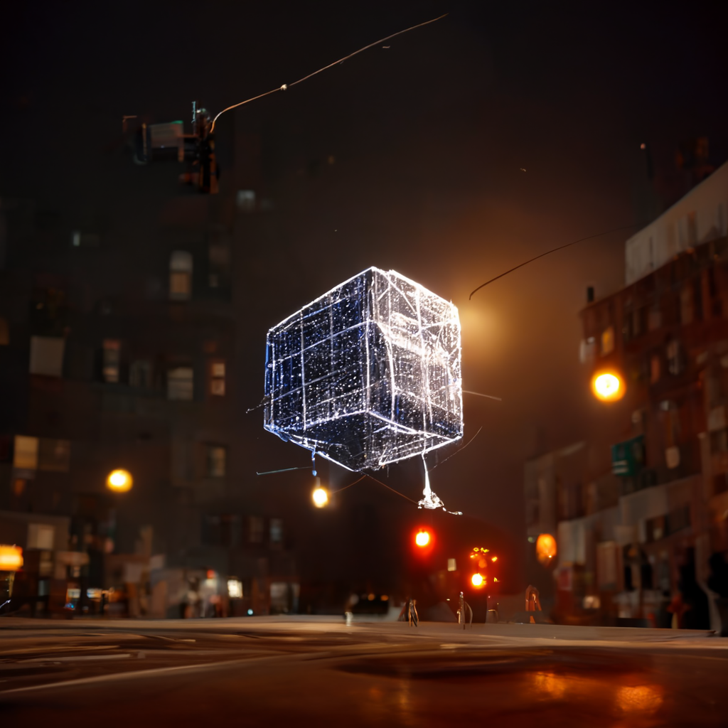 90fdf681-73e5-4571-8eaf-e2aace6e2079_EllieMakes_wireframe_of_a_giant_glowing_squished_cube_hovering_above_a_Brooklyn_street_at_midnight_by_Edward_ho.png