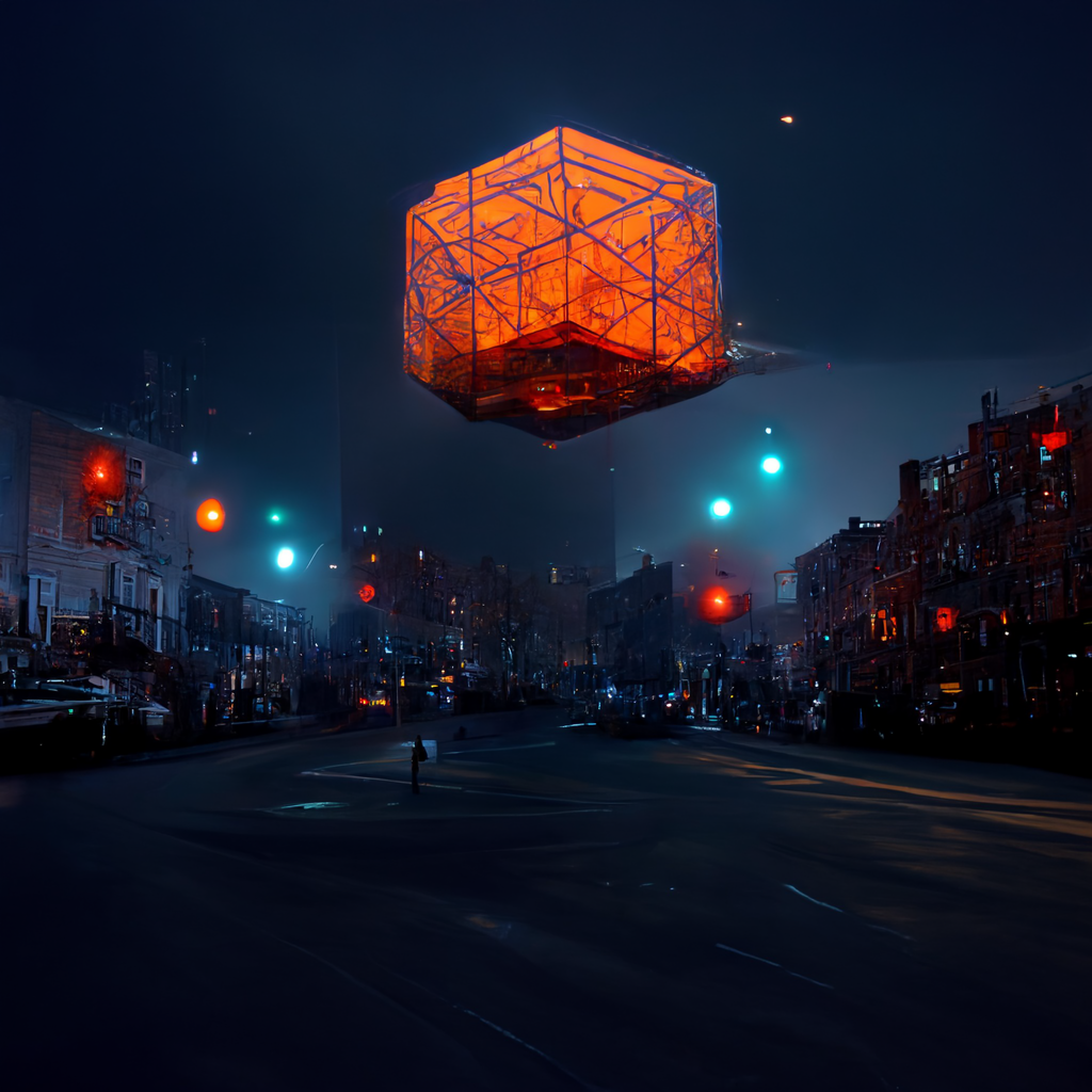 af82438c-4936-44c0-b89c-b78070a1527d_EllieMakes_wireframe_of_a_giant_glowing_squished_cube_hovering_above_a_Brooklyn_street_at_midnight_by_Edward_ho.png