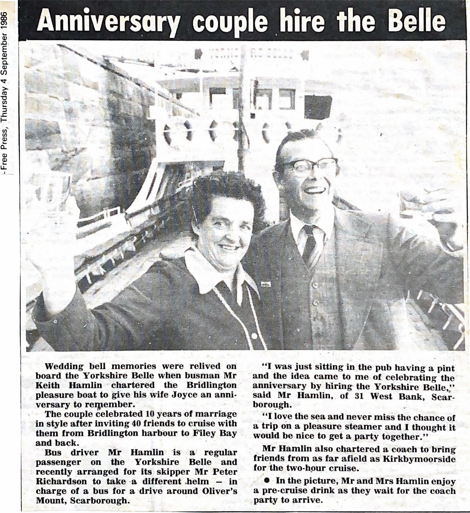 Anniversary couple hire the Belle.jpg
