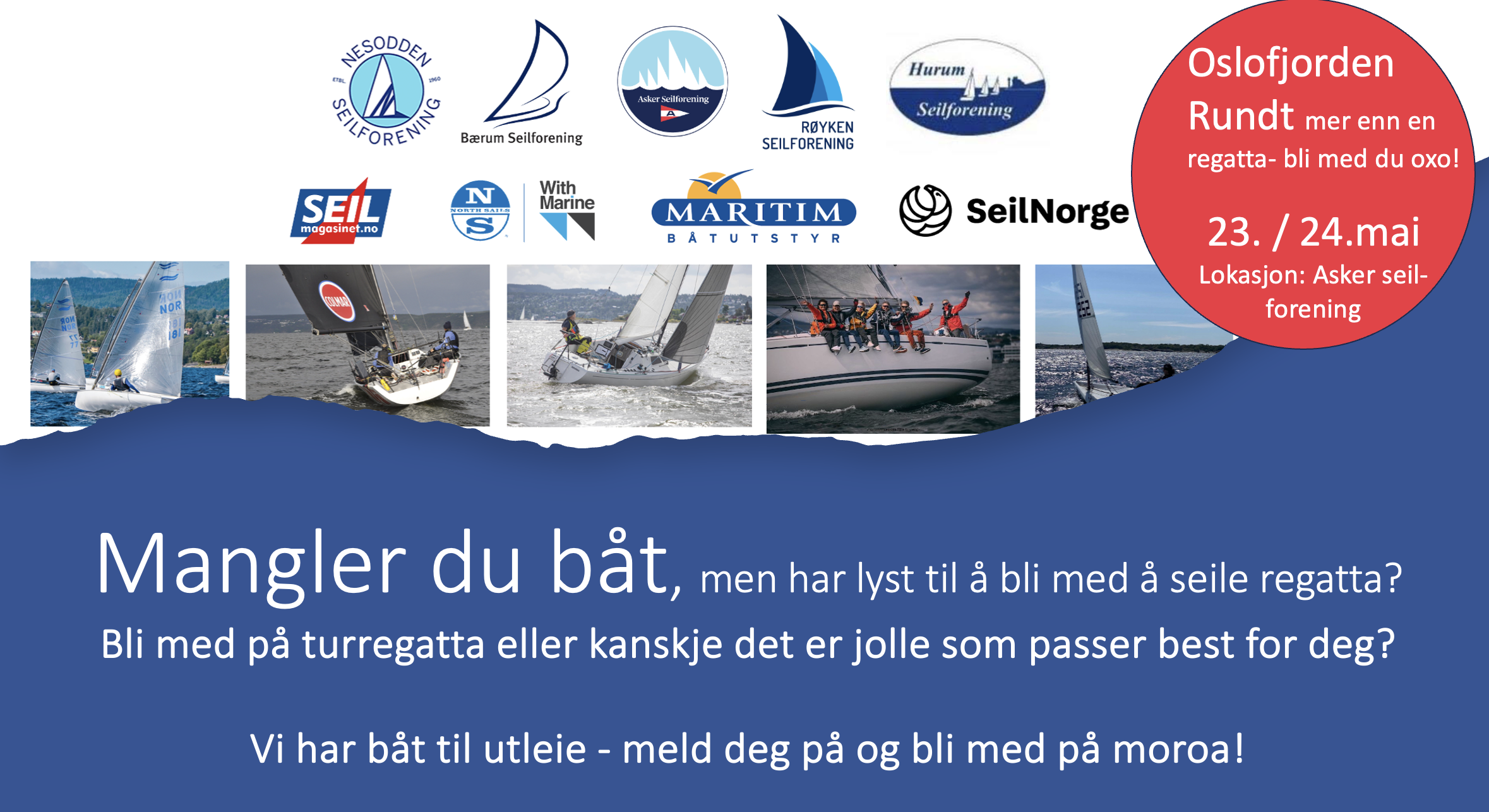 Mangler du båt, men har lyst til å bli med å seile regatta? 