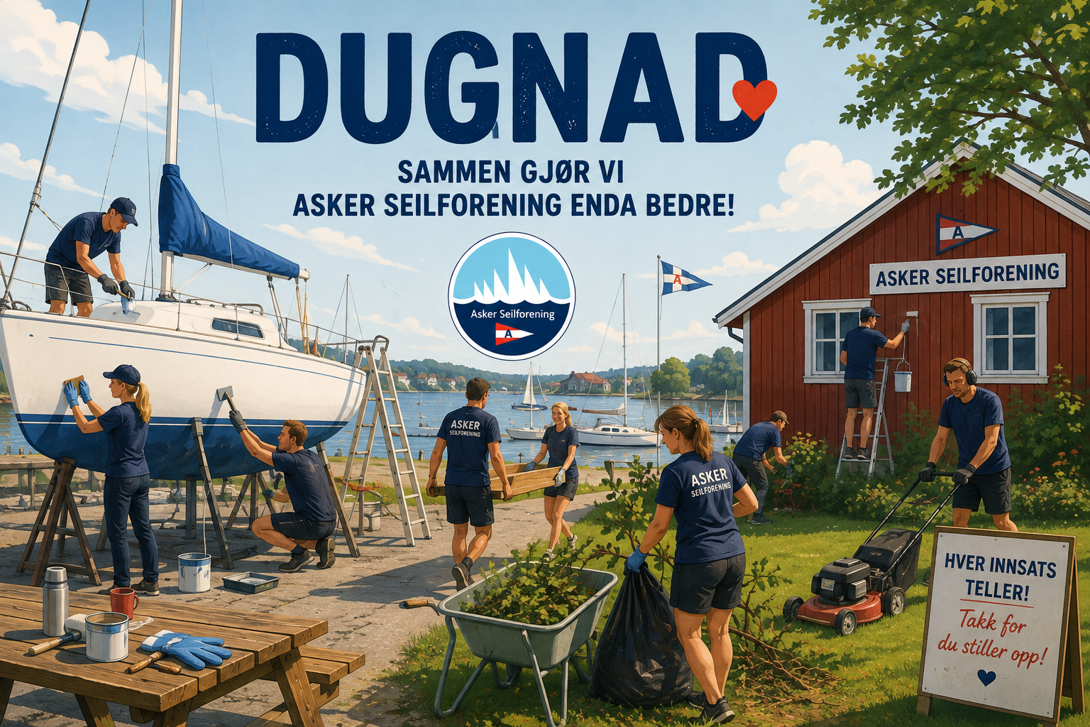 Bli med på dugnaden i Asker Seilforening - 21.-25.sept