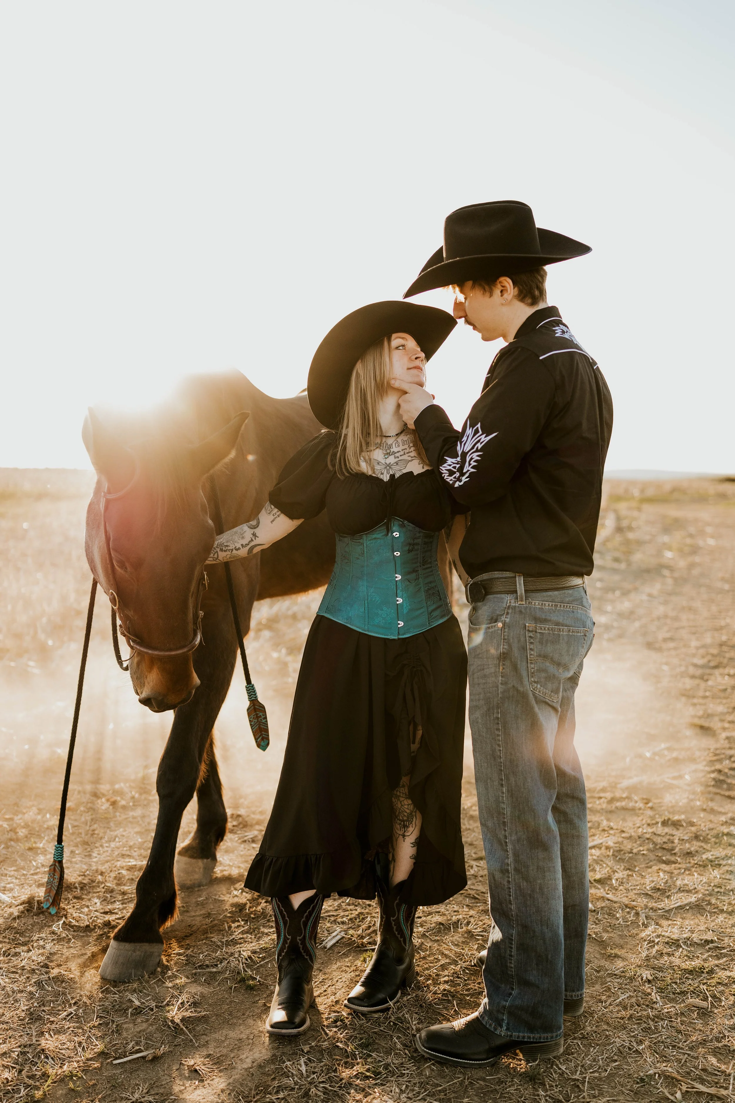 Anna-Vivian + Kevin Horse Engagement - Franklin, NJ