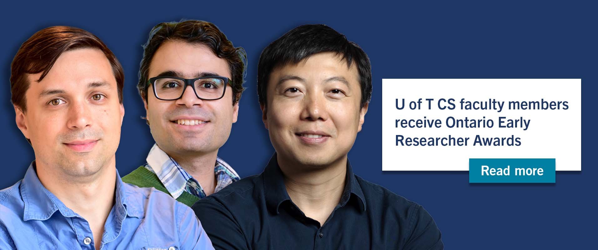 U of T CS faculty members receive Ontario Early Researcher Awards
