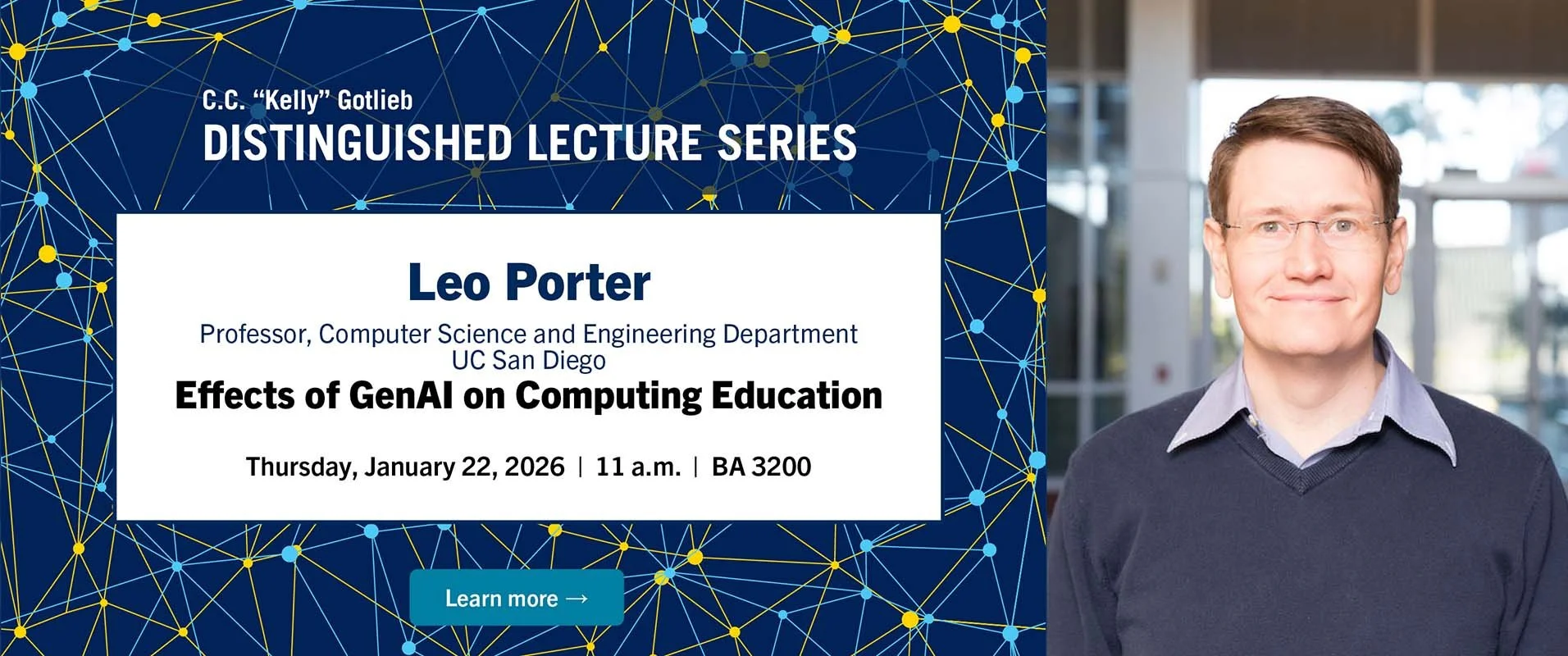 Distinguished Lecture Series: Leo Porter, “Effects of GenAI on Computing Education,” UC San Diego