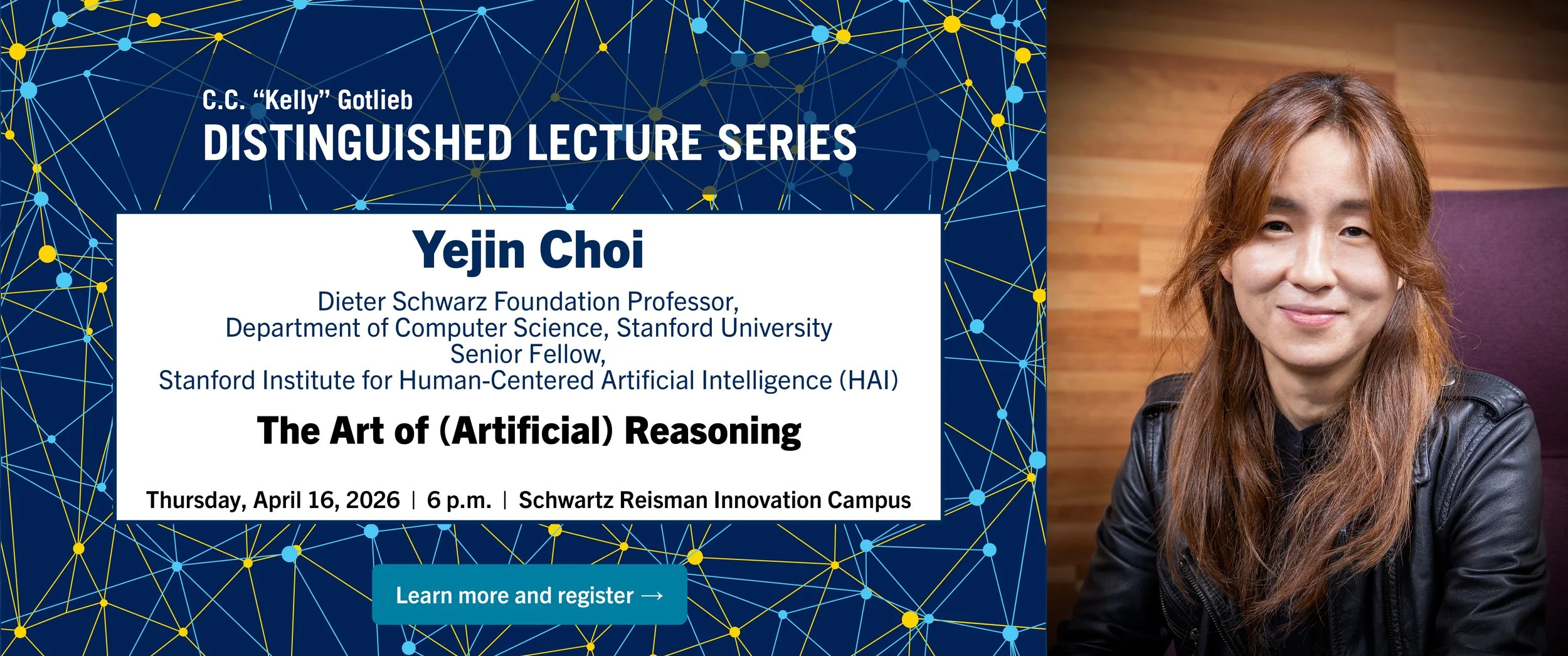 Distinguished Lecture Series: Yejin Choi, “The Art of (Artificial) Reasoning,” Stanford University