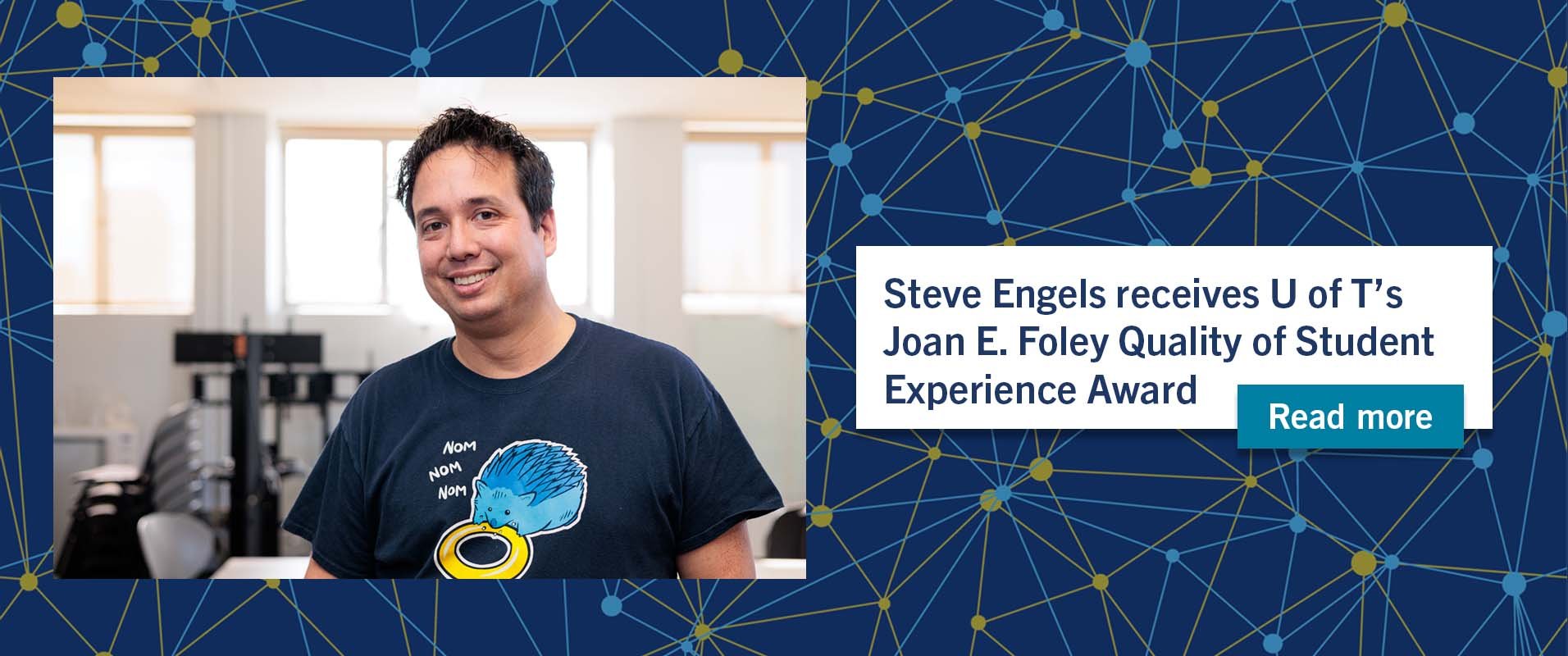 Steve Engels receives U of T's Joan E. Foley Quality of Student Experience Award