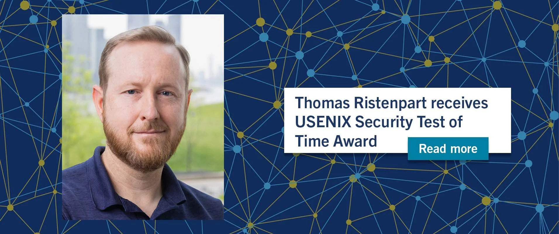 Thomas Ristenpart receives USENIX Security Test of Time Award