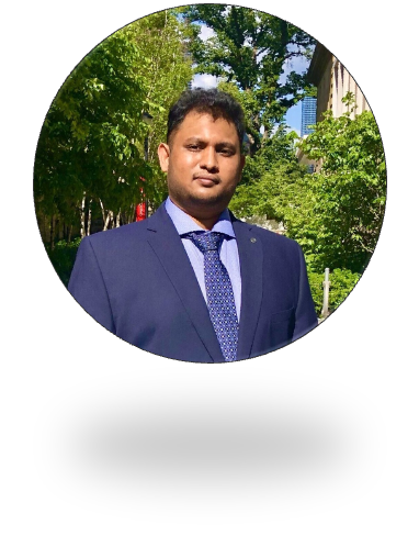 Samiul Haque faces the camera.