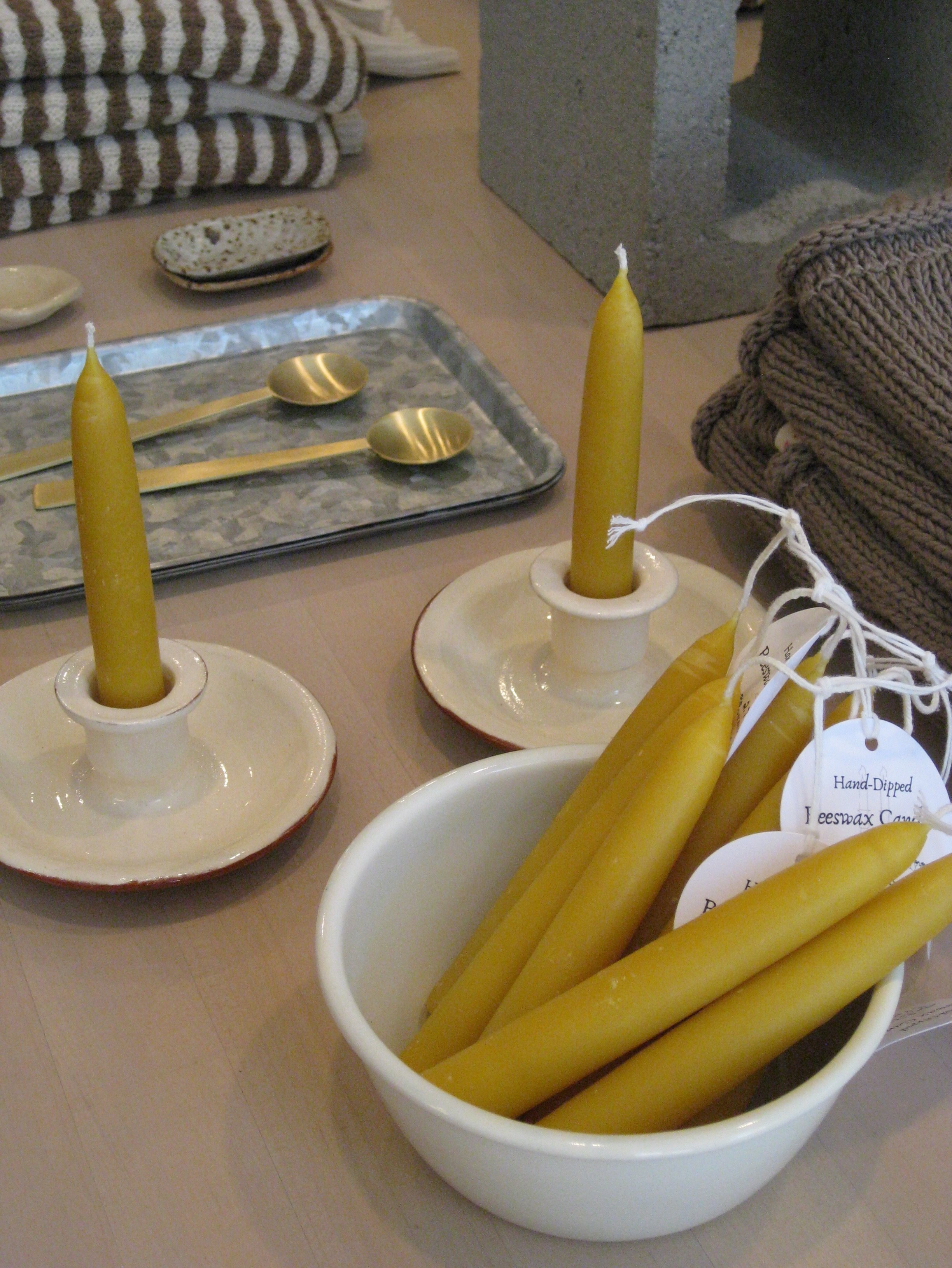 beeswax candles &amp; more from yarrowbone farmstead restocked!