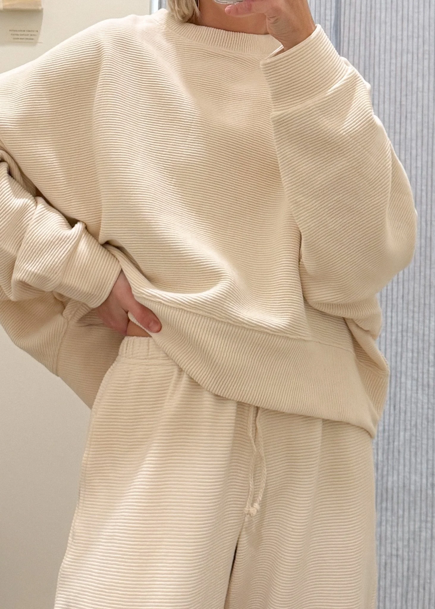 Mini Margot Rippled Cotton Sweatshirt