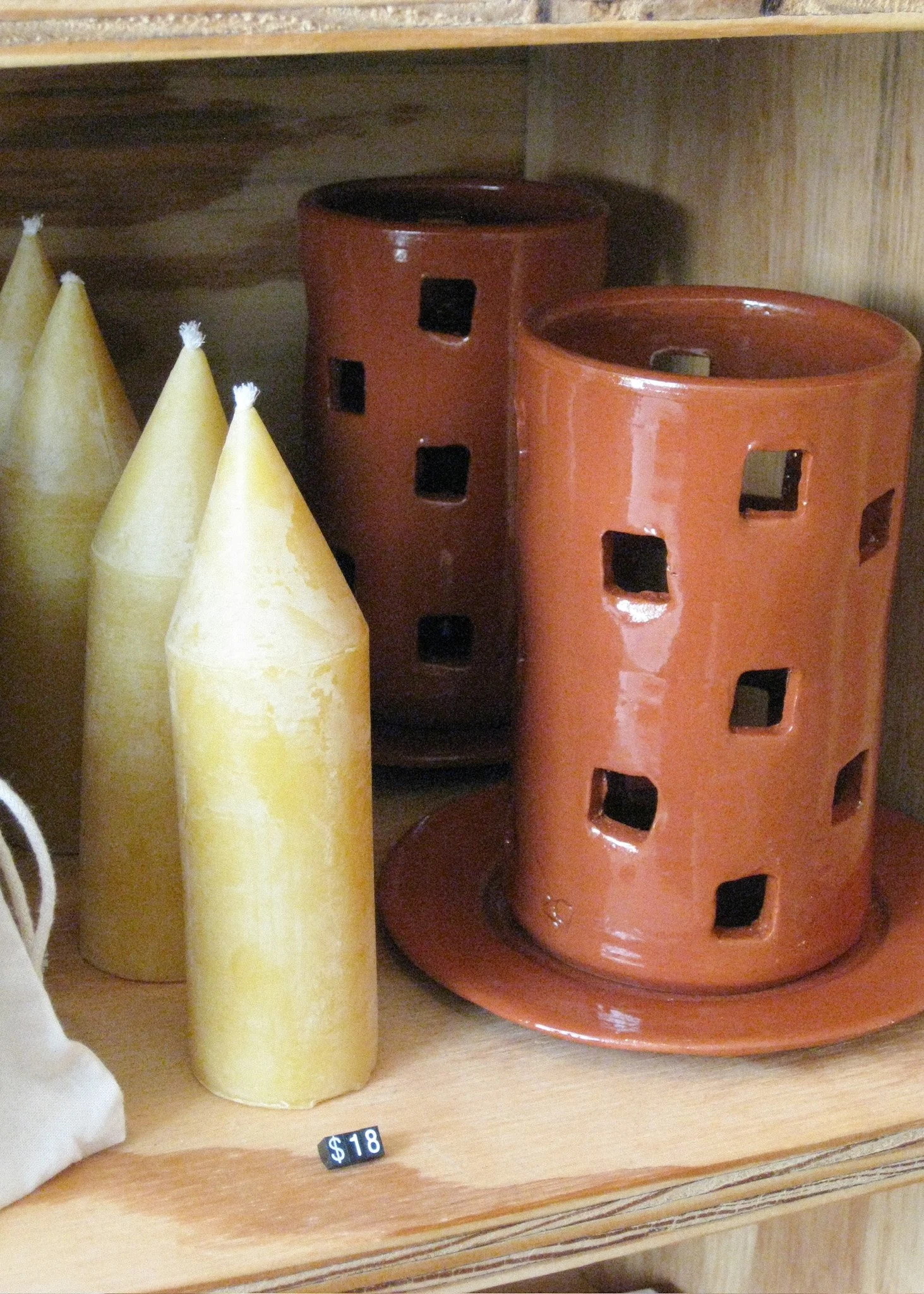 Pointy Beeswax Pillar