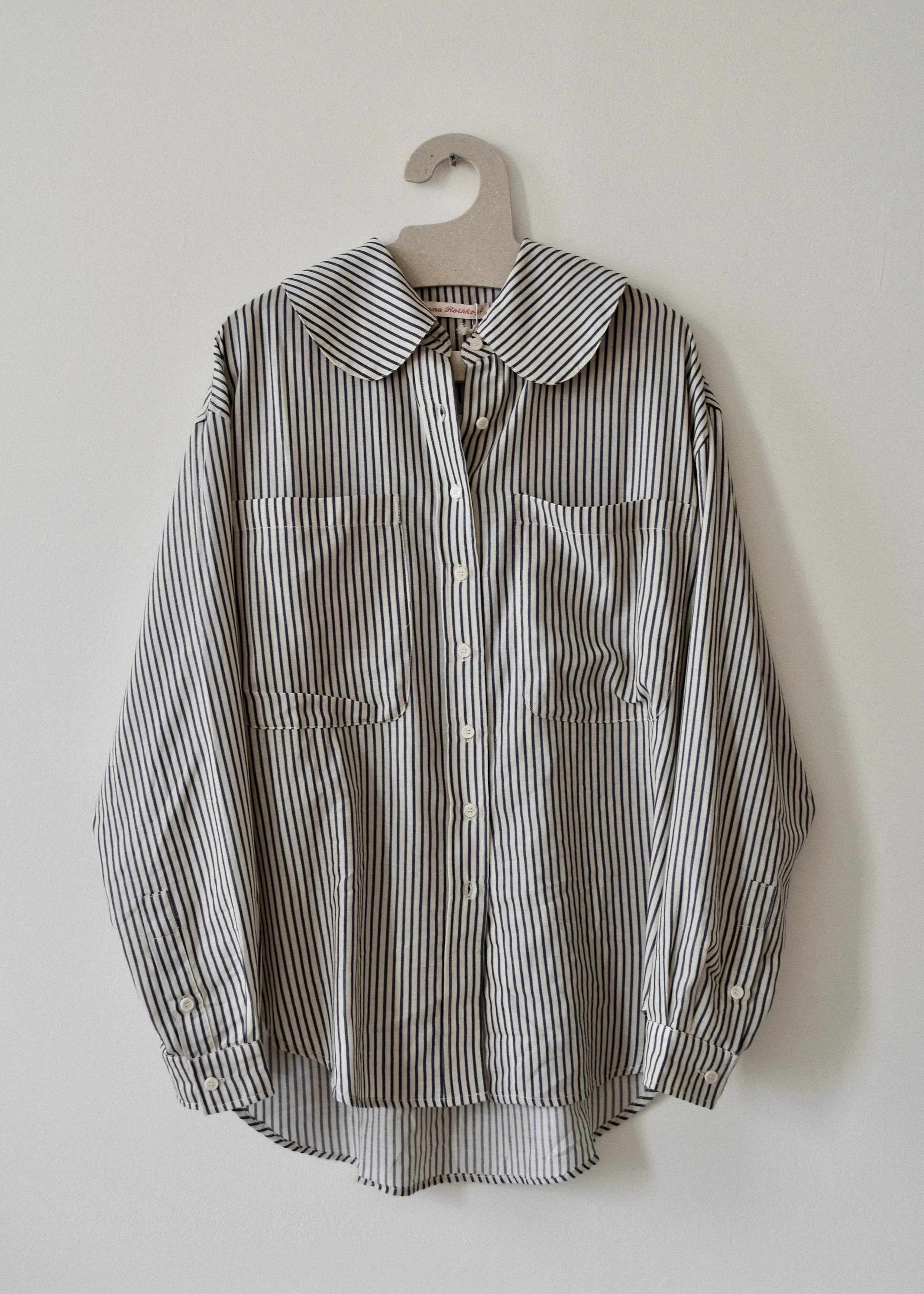 Hollis Oversized Shirt - Regatta Navy Stripe