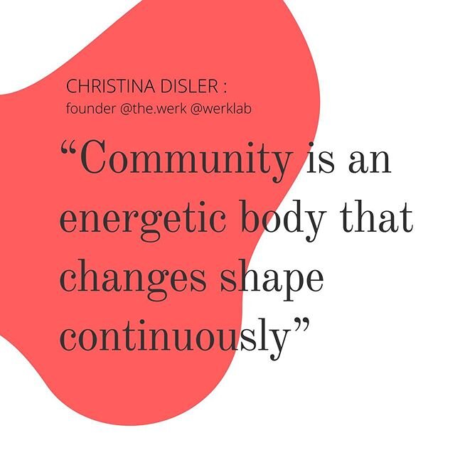 Remembering this valuable snippet from our chat with @cdisler and @the.werk team a couple of weeks ago, which feels so right in the moment we&rsquo;re in. Thank you to our community for constantly changing shape with us in these crazy times 🏹