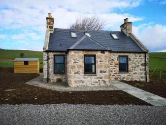 Aldivalloch Cottage - The second of the completed rebuilt and restored houses as part of the regeneration of the Cabrach and Glenfiddich Estates in association with EDF