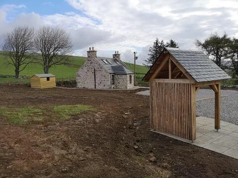 Aldivalloch Cottage - The second of the completed rebuilt and restored houses as part of the regeneration of the Cabrach and Glenfiddich Estates in association with EDF