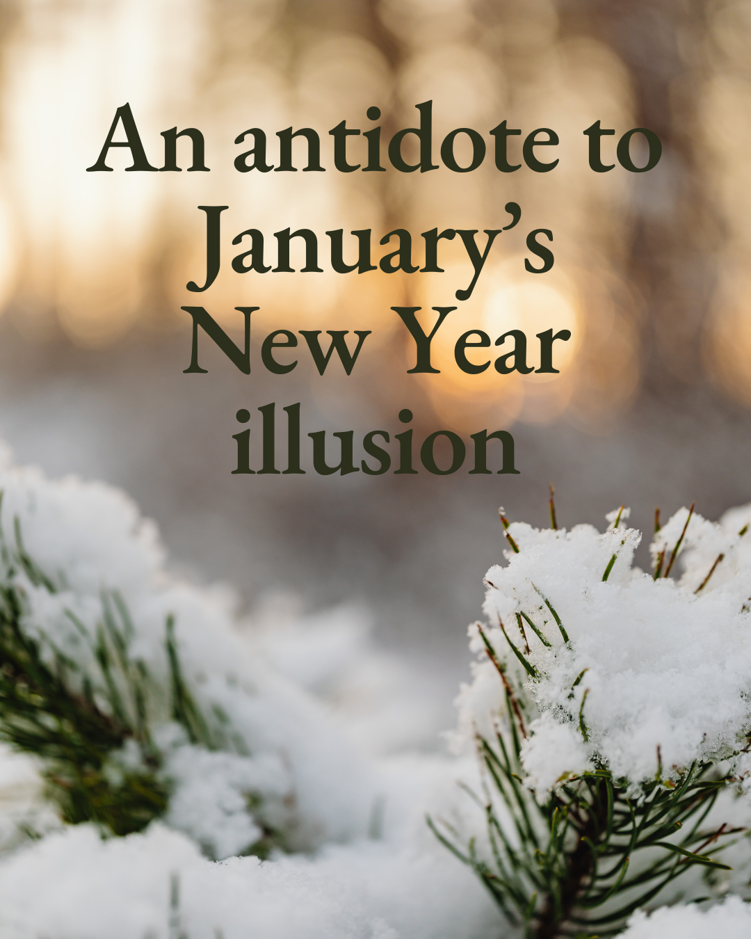 An antidote to January’s New Year Illusion