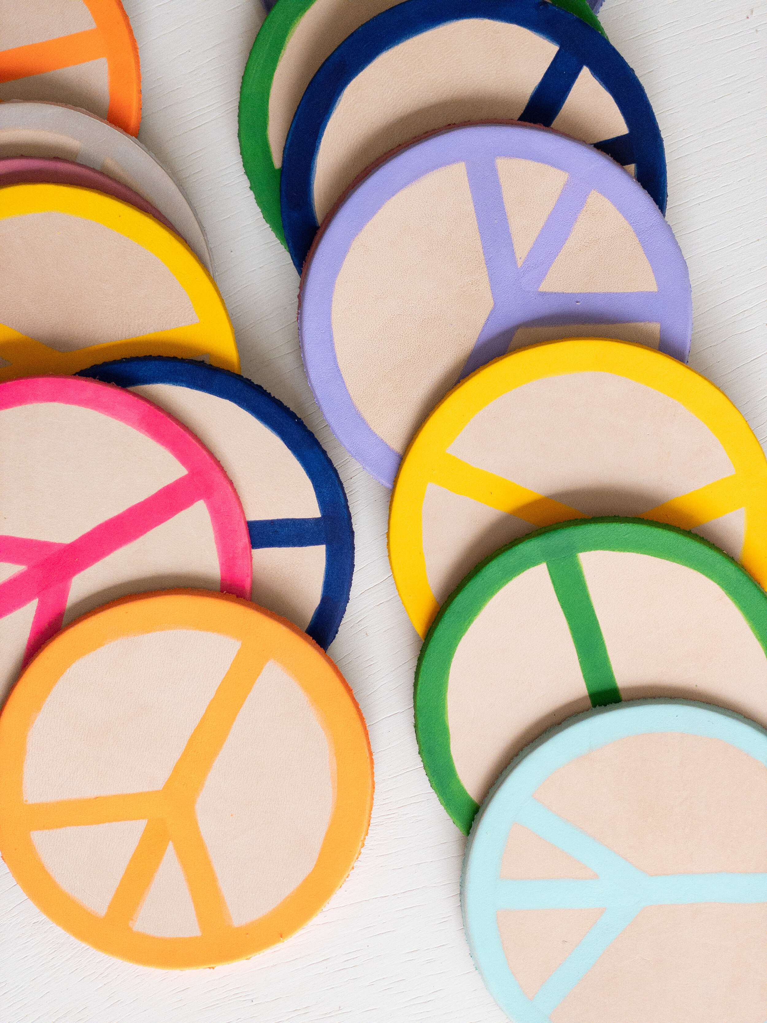 Lillian Farag Peace Sign Coaster Set 