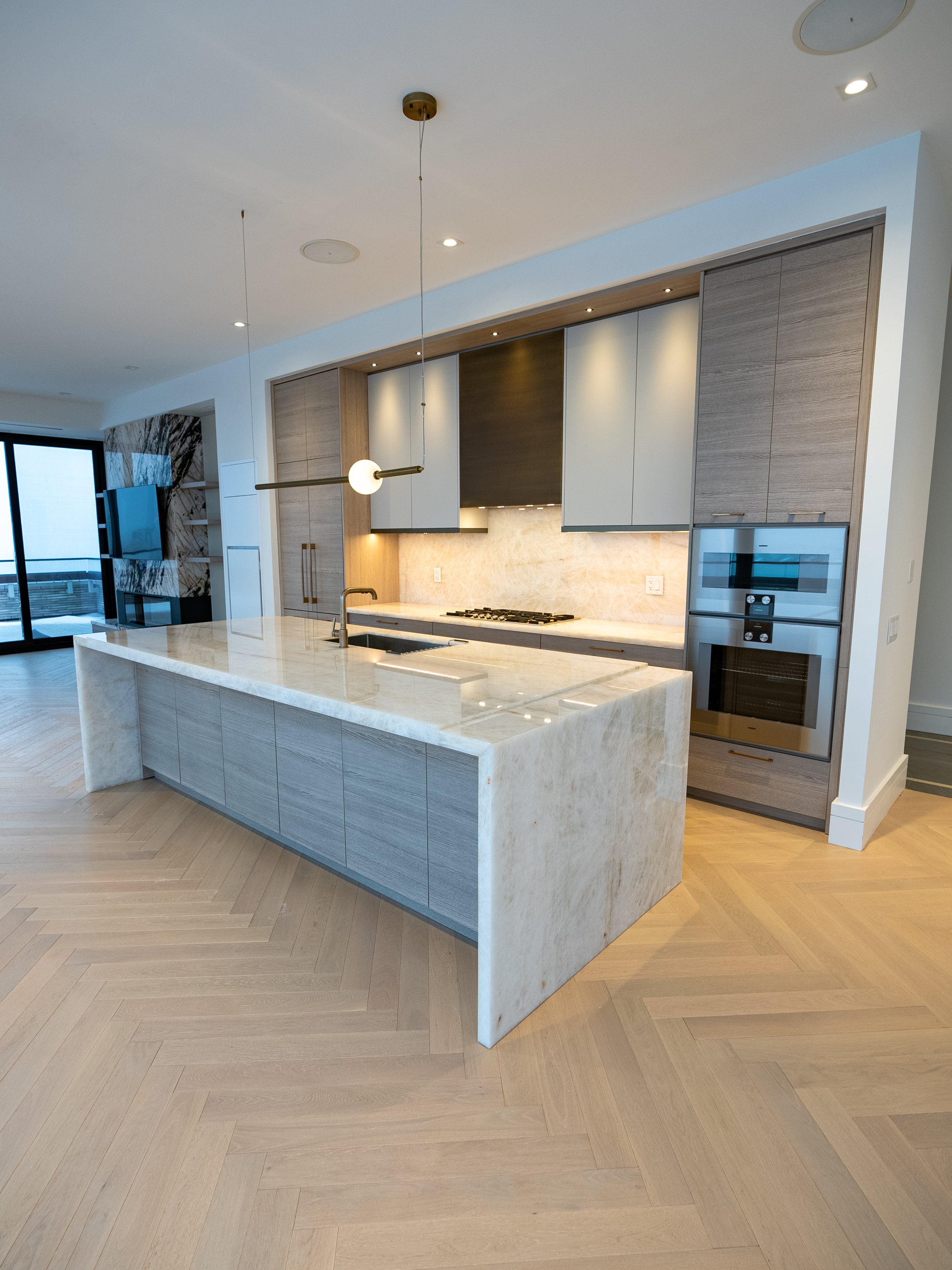  2Fifteen, a luxurious rental residence overlooking Forest Hill now has units with Cristallo Quartzite protected in both polished &amp; honed PROSHIELD. 
