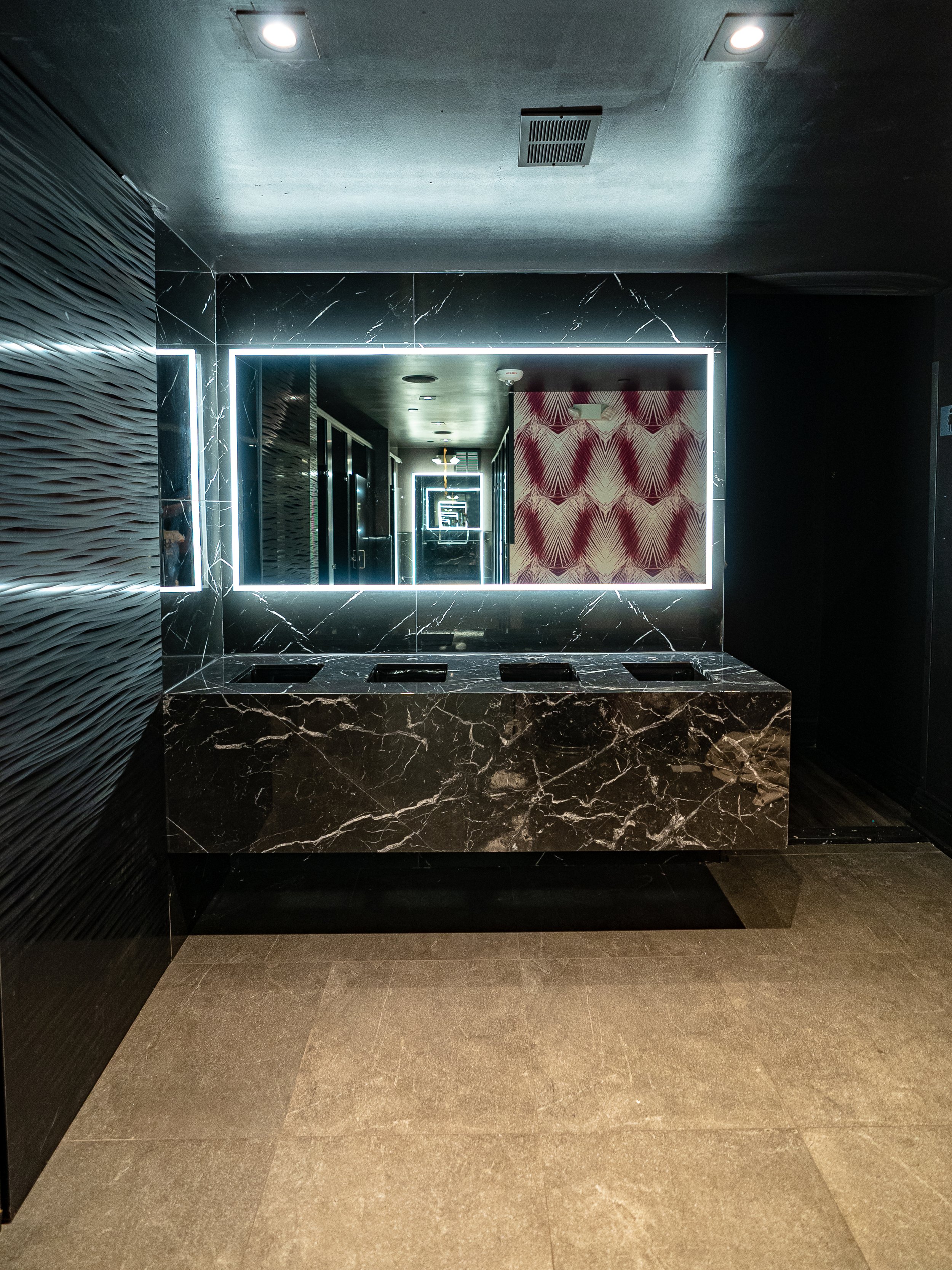 Club 44, a luxury nightclub in downtown Toronto, has all its Nero Marquina vanities restored &amp; protected with polished PROSHIELD. 