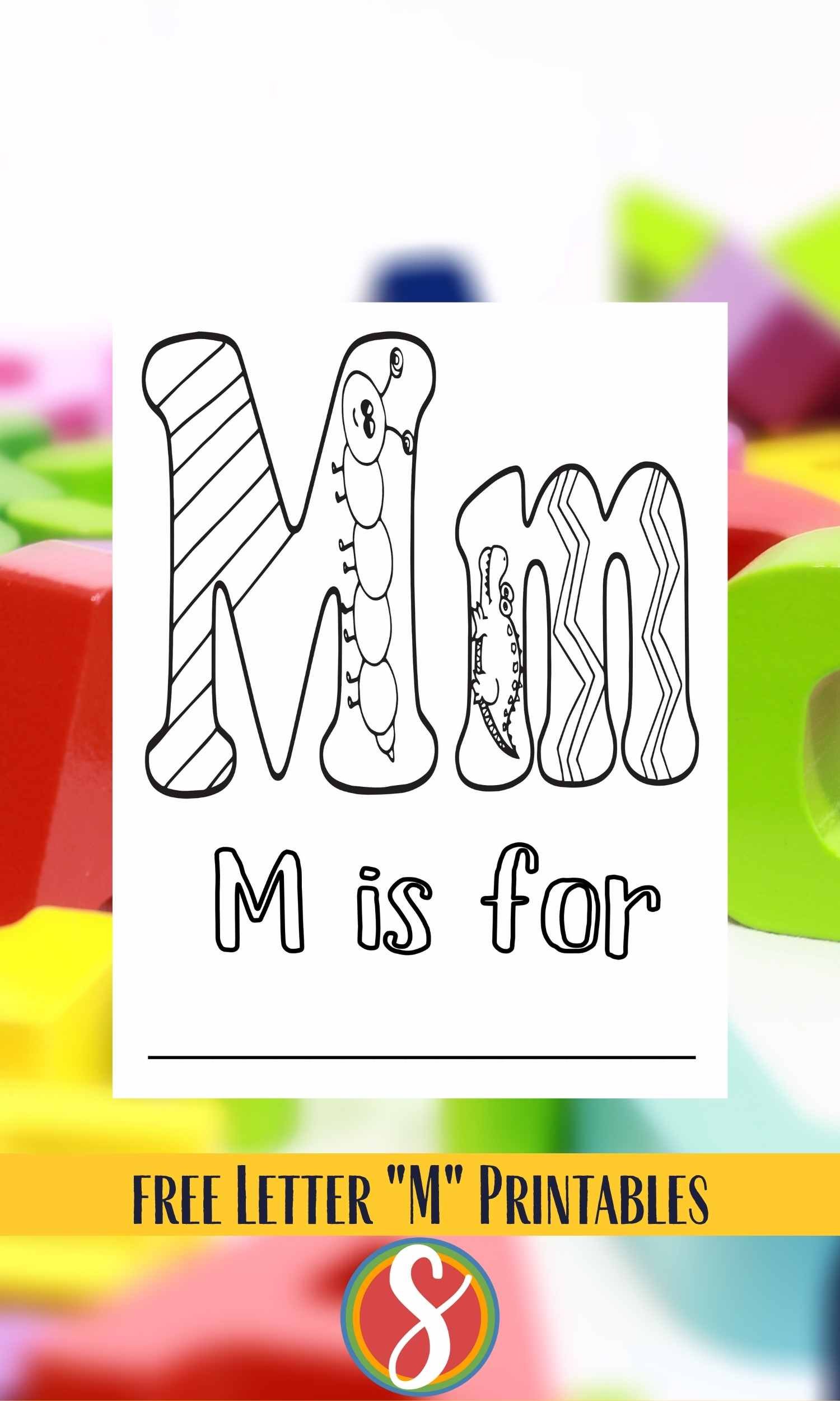 letter m coloring page – Image 8