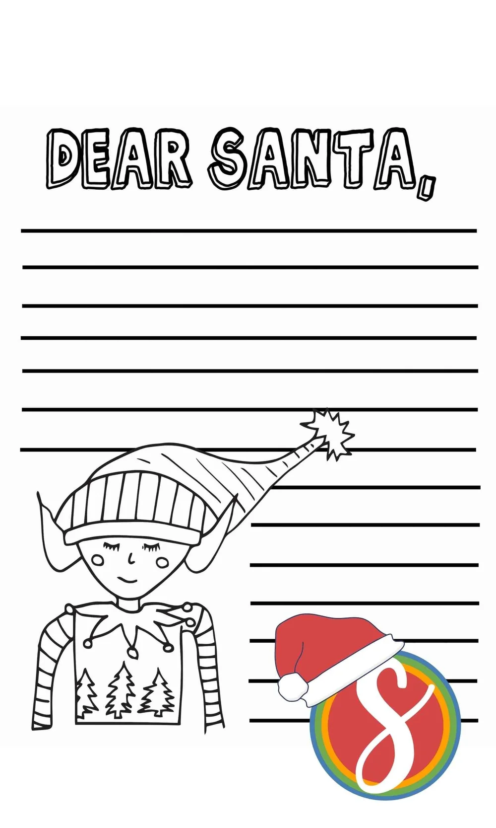 Free Santa Claus Coloring Pages — Stevie Doodles